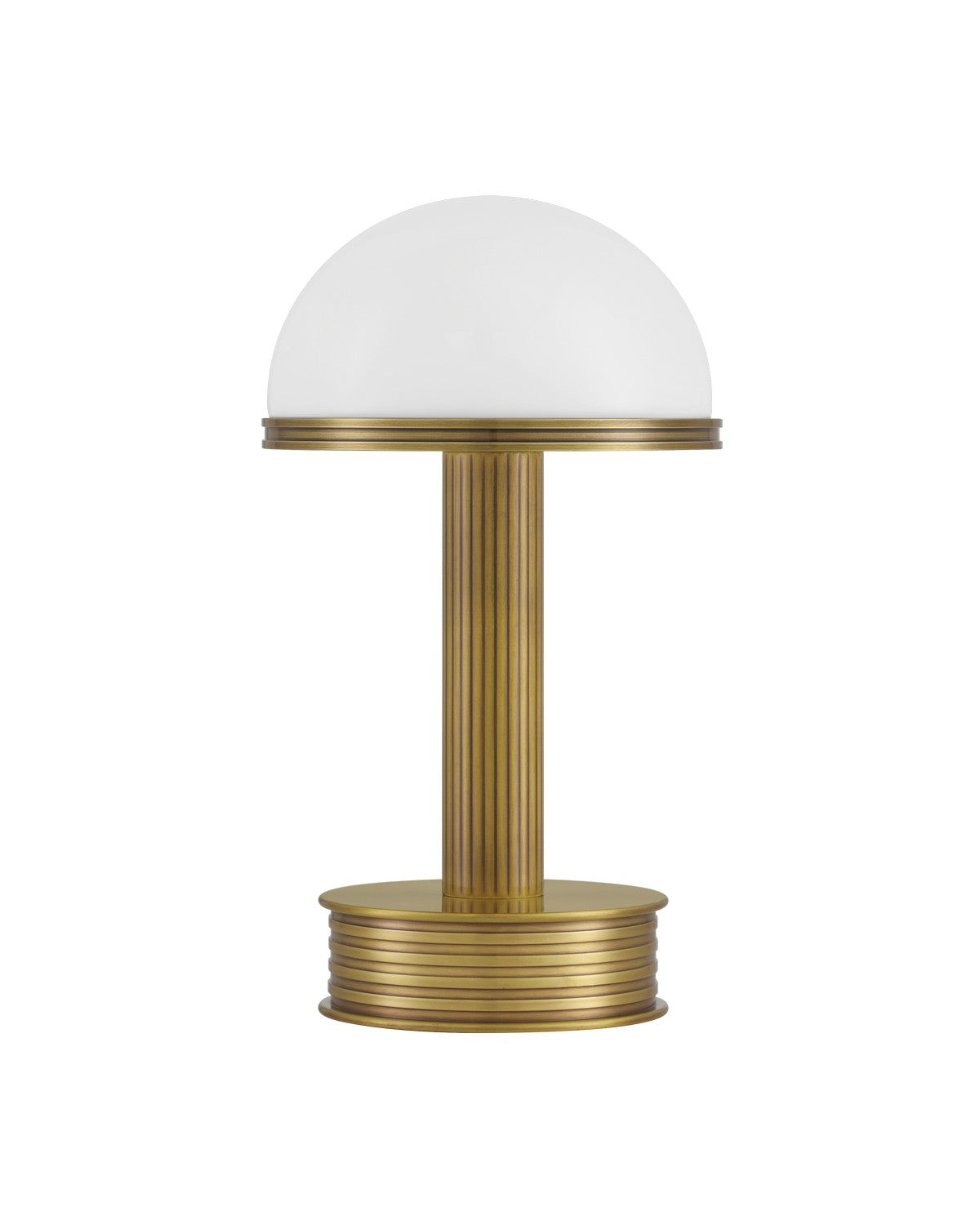 Currey and Company - 6700-0006 - LED Table Lamp - Promenade - Antique Brass / Milk