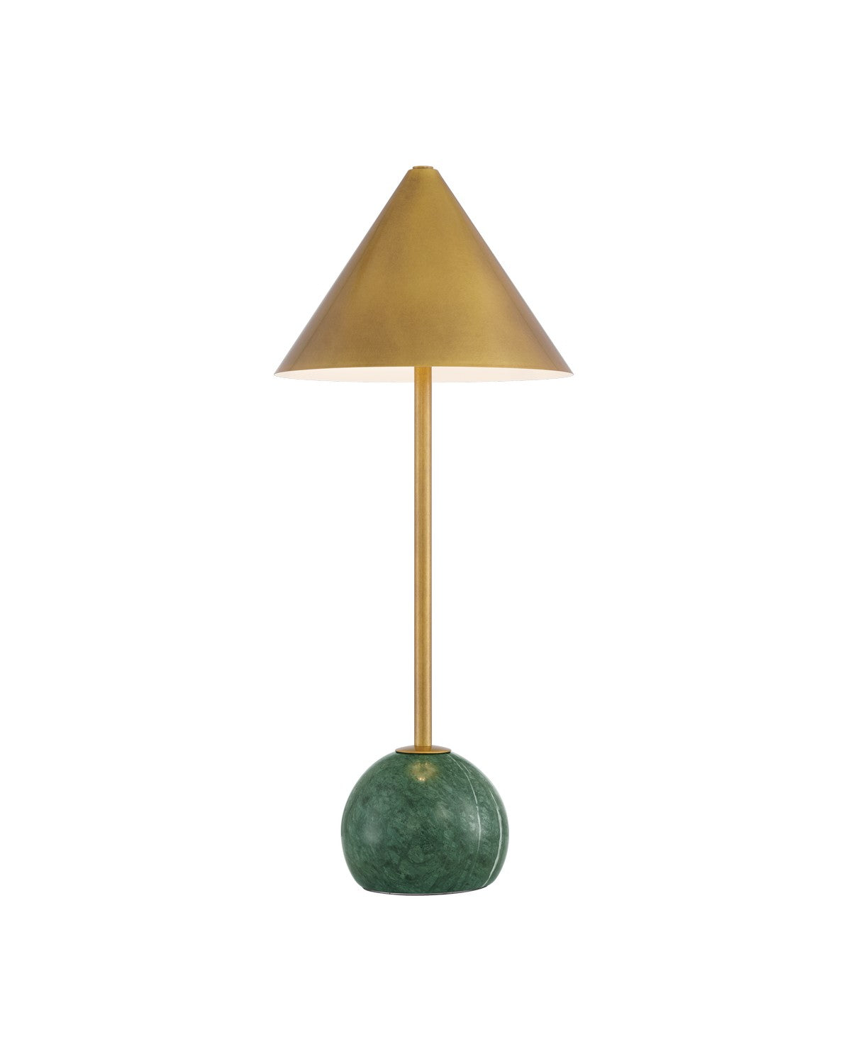 Currey and Company - 6700-0009 - LED Table Lamp - Journey - Antique Brass / Green