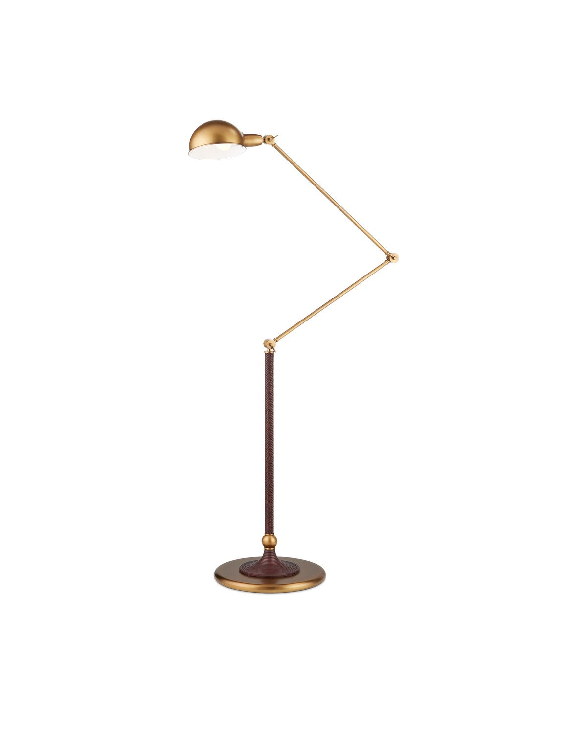 Currey and Company - 8000-0162 - LED Floor Lamp - Libretto - Antique Brass / Brownish Red