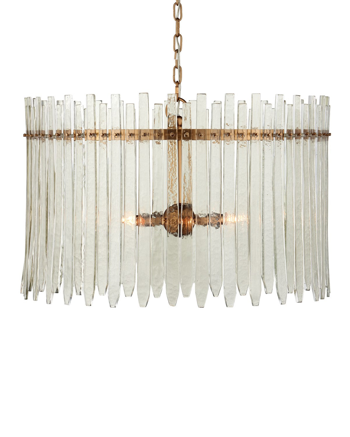 Currey and Company - 9000-1234 - Six Light Chandelier - Electra - Clear / Antique Brass