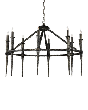 Currey and Company - 9000-1236 - Eight Light Chandelier - Blackthorn - Aged Bronze