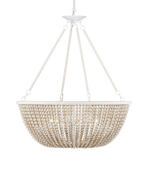 Currey and Company - 9000-1240 - Six Light Chandelier - Wychwood - Sugar White / Sandstone / White