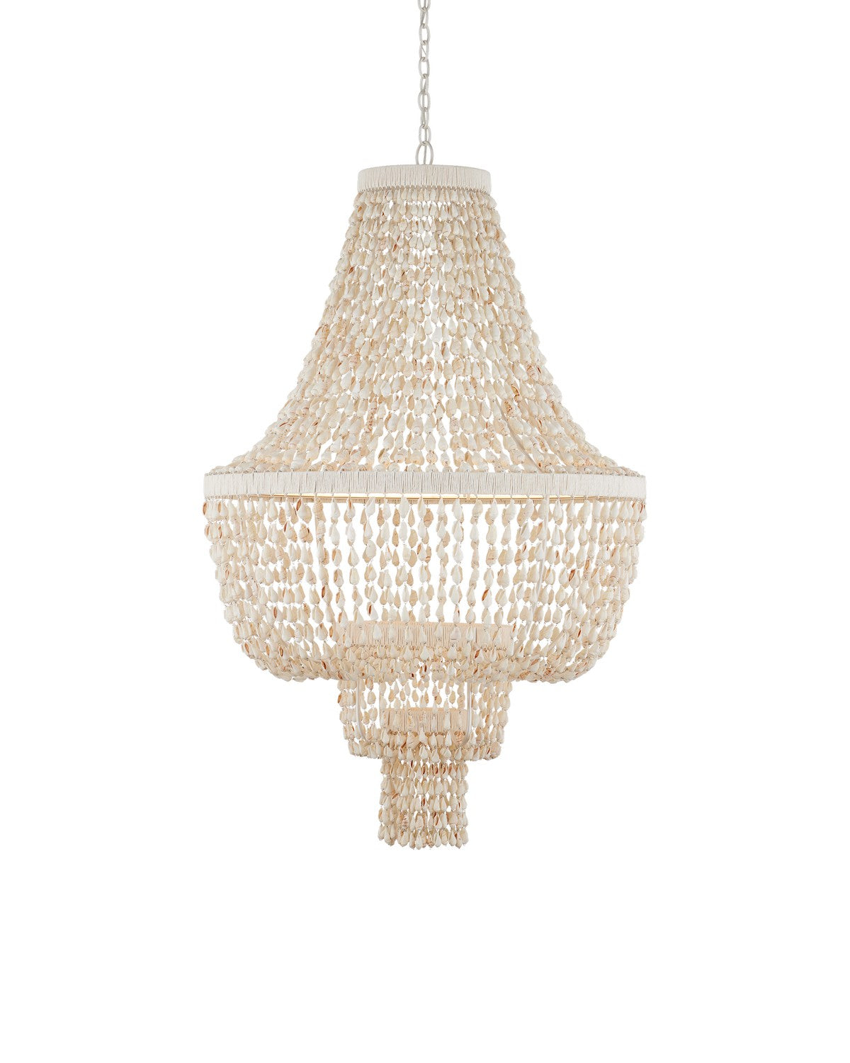 Currey and Company - 9000-1242 - LED Chandelier - Cybele - Natural / Pearlized White / White