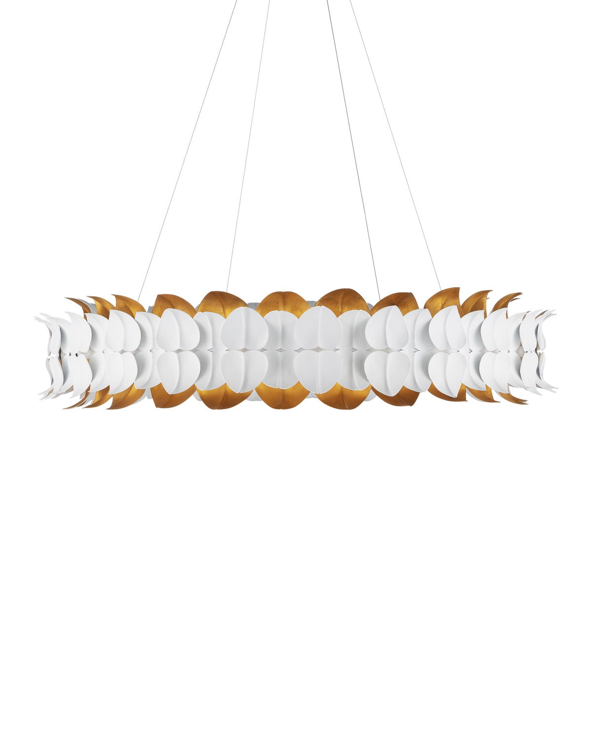 Currey and Company - 9000-1253 - LED Chandelier - Aventine - Gesso White / Contemporary Gold