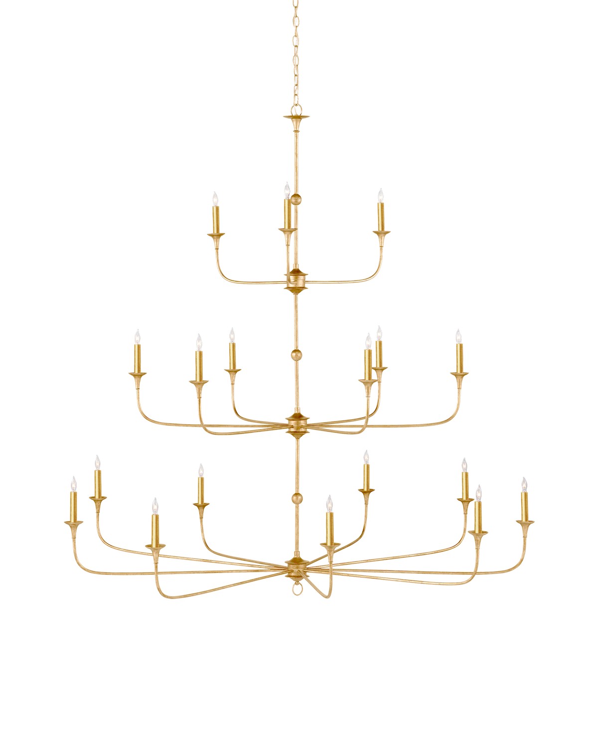 Currey and Company - 9000-1255 - 18 Light Chandelier - Nottaway - Contemporary Gold Leaf / Contemporary Gold