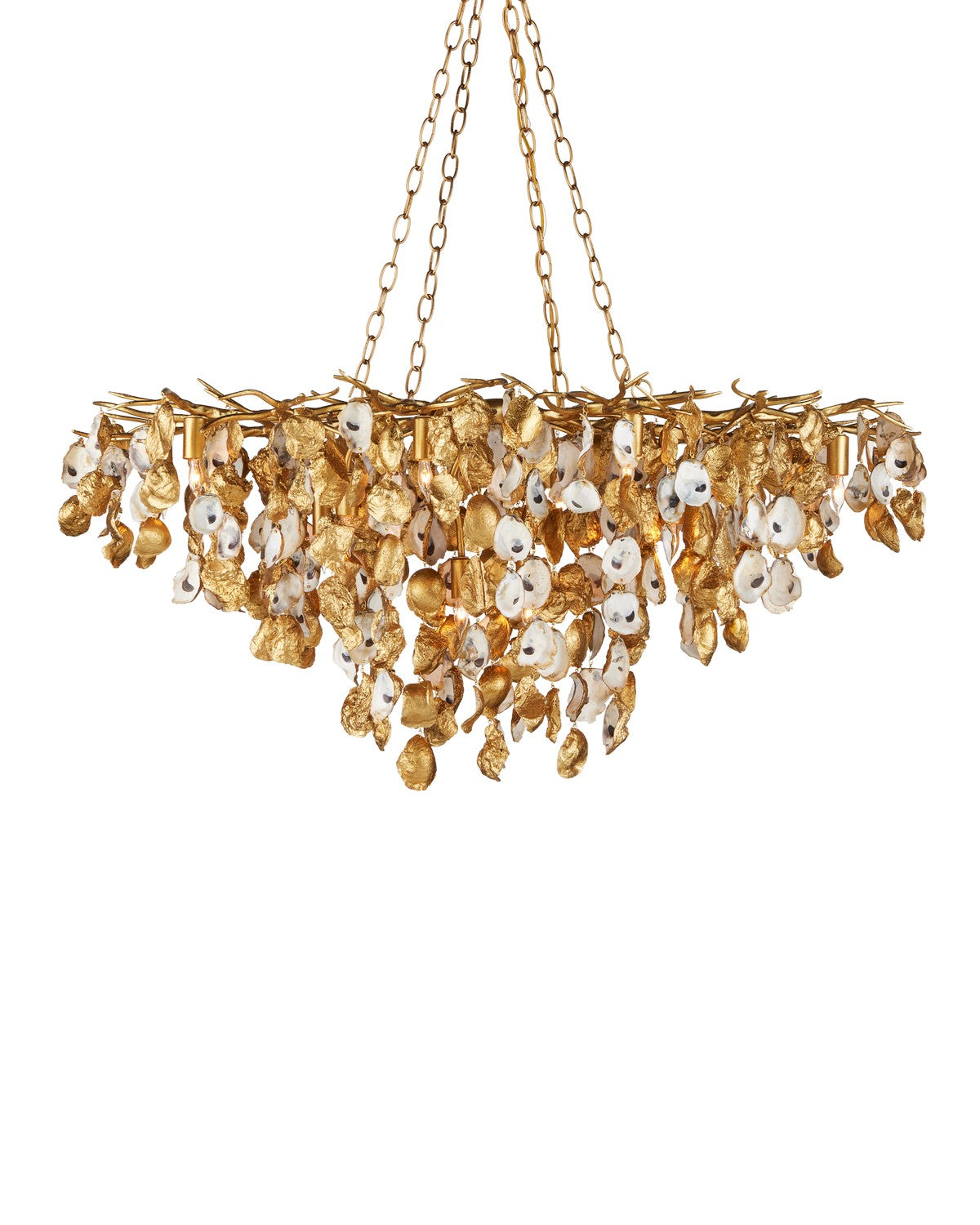 Currey and Company - 9000-1261 - 14 Light Chandelier - Lucullan - Contemporary Gold Leaf / Contemporary Gold / Natural