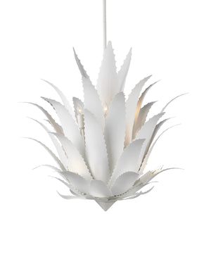 Currey and Company - 9000-1263 - Nine Light Chandelier - Agave - Gesso White