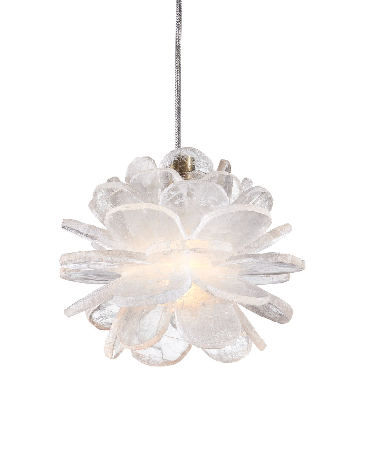 Currey and Company - 9000-1268 - One Light Pendant - Clarity - Natural / Brass