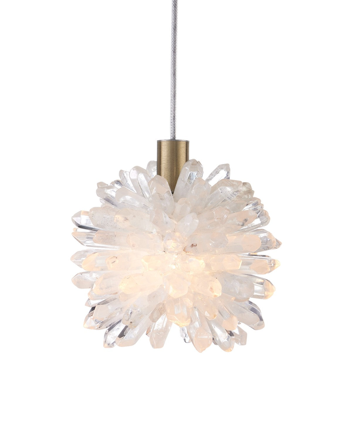 Currey and Company - 9000-1269 - One Light Pendant - Purity - Natural / Brass