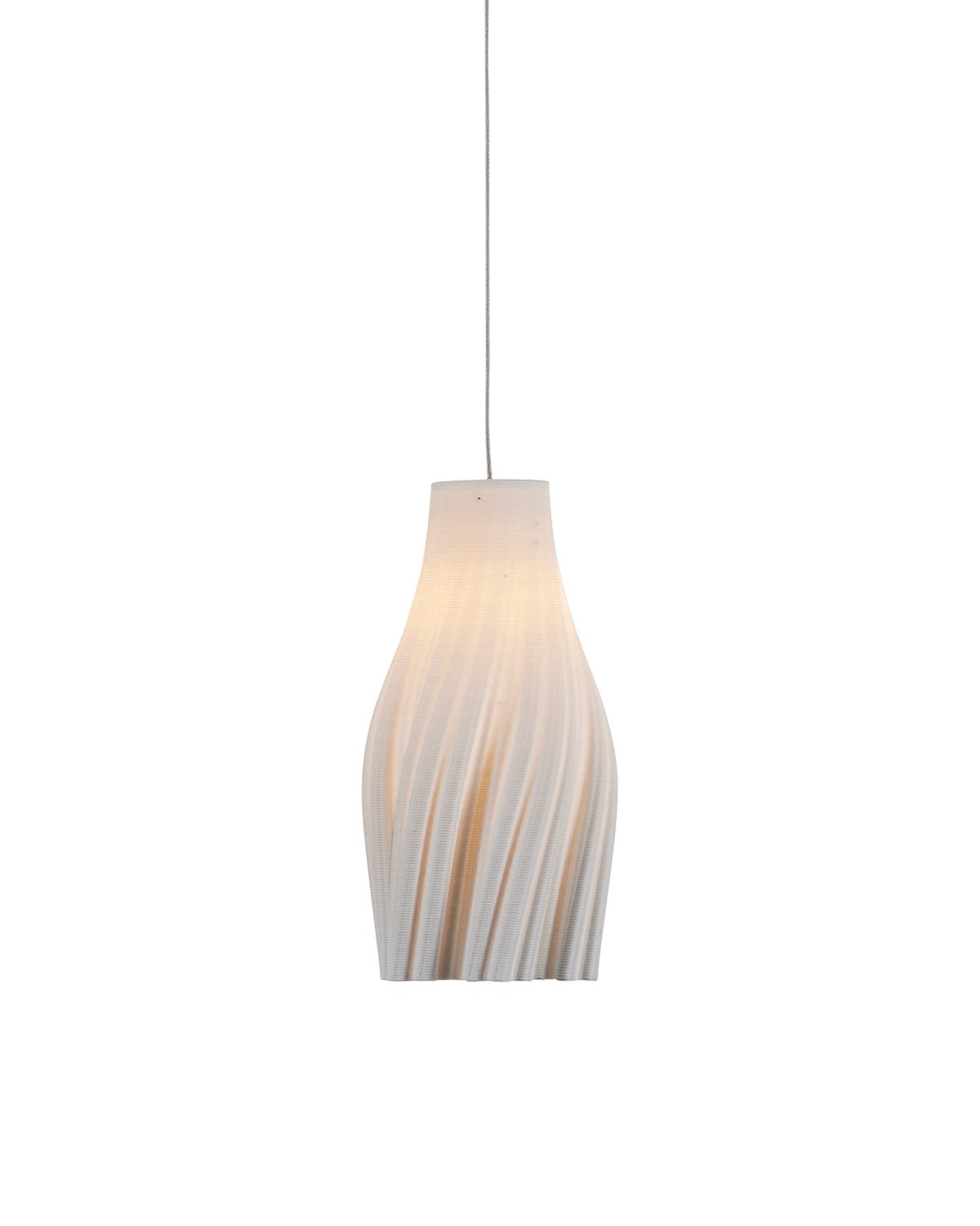 Currey and Company - 9000-1270 - One Light Pendant - Posh - White / Silver