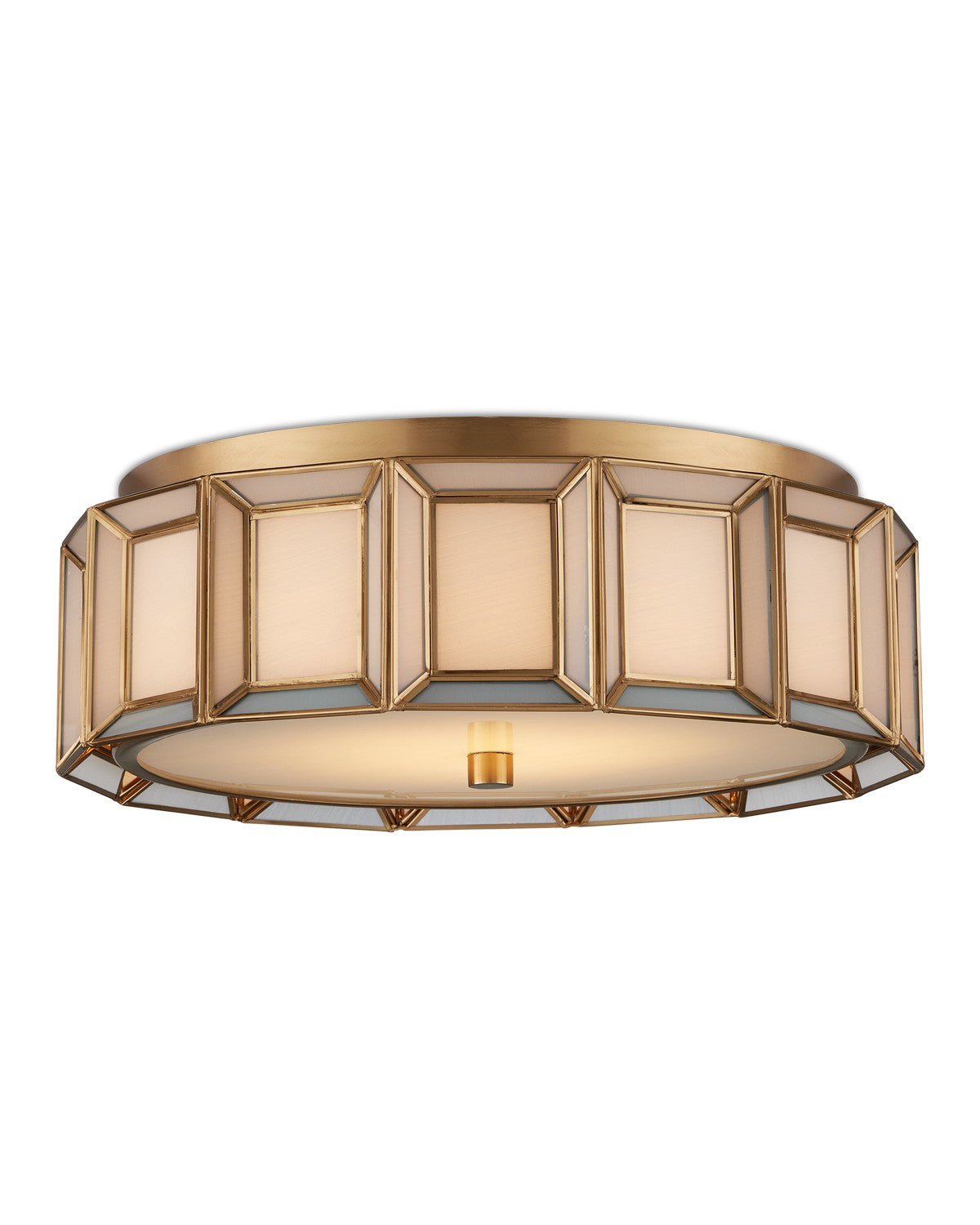 Currey and Company - 9999-0077 - LED Flush Mount - Daze - Antique Brass / White