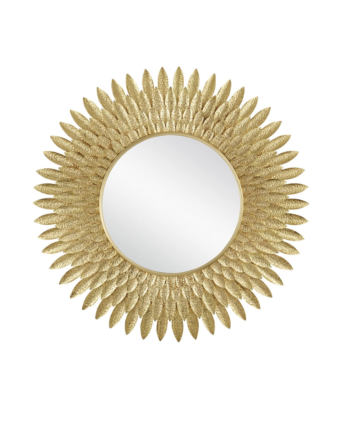 Currey and Company - 1000-0160 - Mirror - Plume - Brass