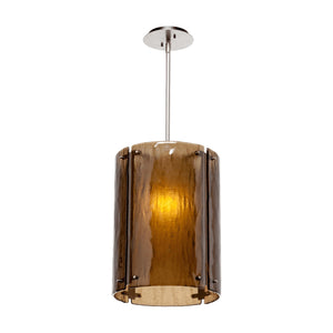 Hammerton Studio - LAB0044-16-BS-BG-001-E2 - One Light Pendant - Textured Glass - Beige Silver