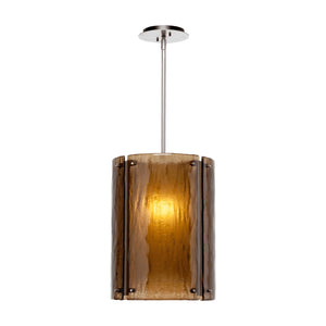 Hammerton Studio - LAB0044-16-CS-SG-001-E2 - One Light Pendant - Textured Glass - Classic Silver