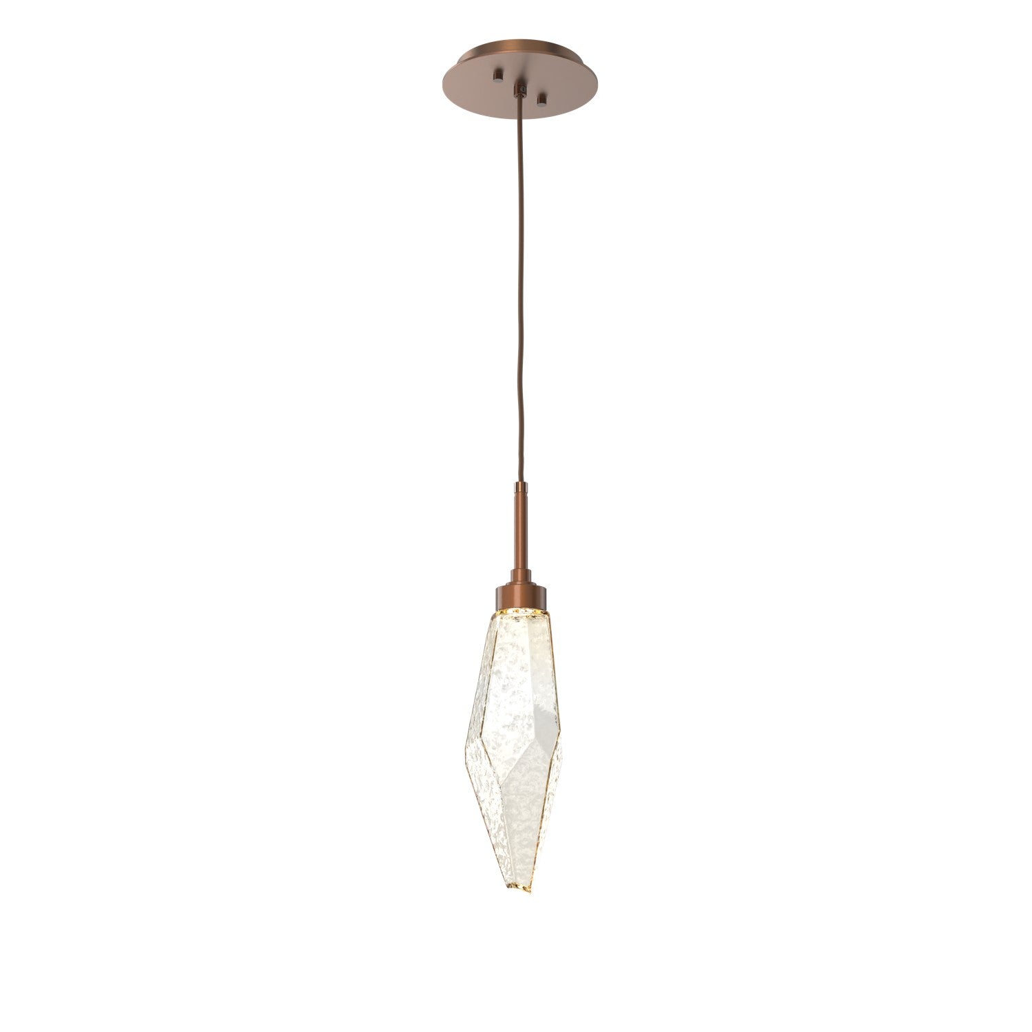 Hammerton Studio - LAB0050-15-BB-CA-C01-L1 - LED Pendant - Rock Crystal - Burnished Bronze