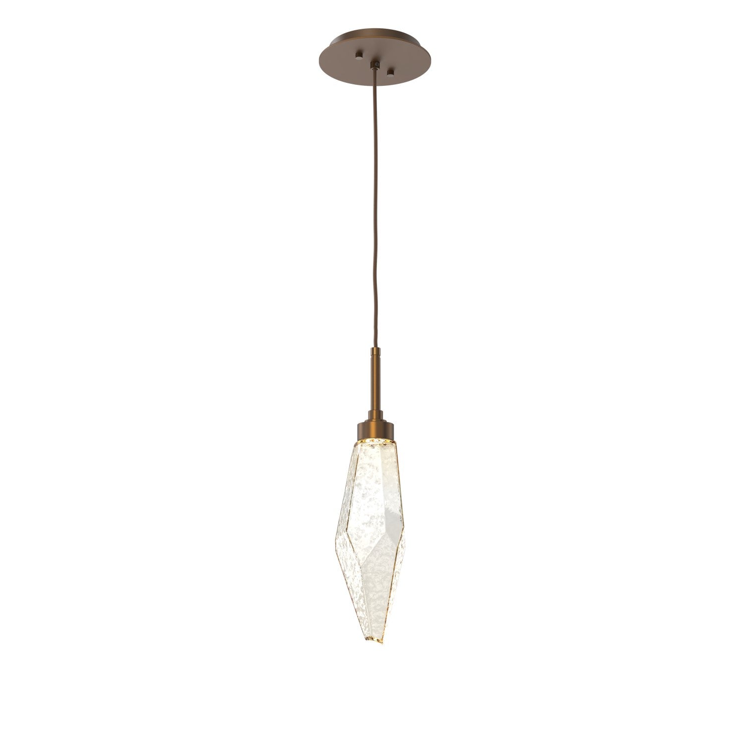 Hammerton Studio - LAB0050-15-FB-CA-C01-L3 - LED Pendant - Rock Crystal - Flat Bronze