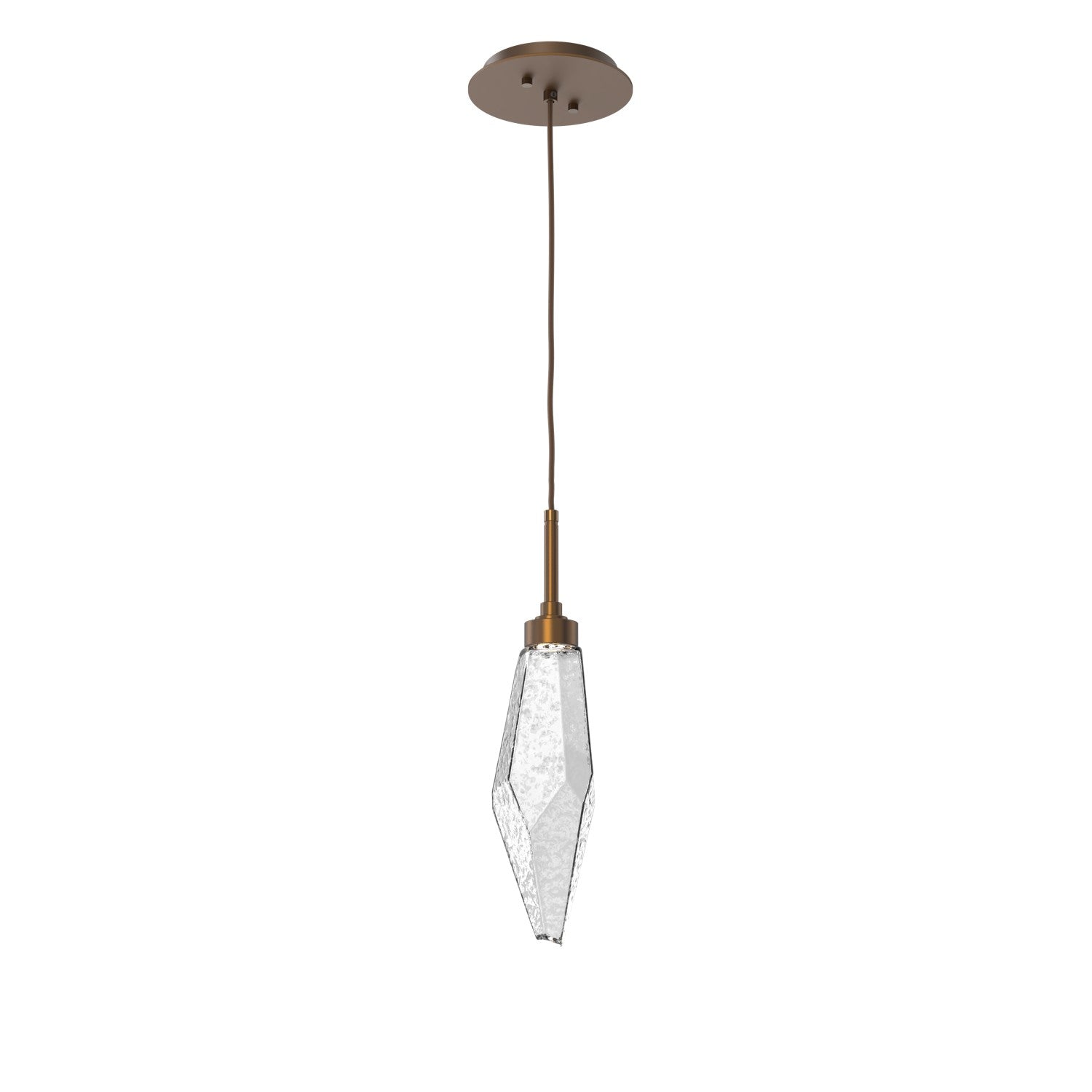 Hammerton Studio - LAB0050-15-FB-CC-C01-L3 - LED Pendant - Rock Crystal - Flat Bronze