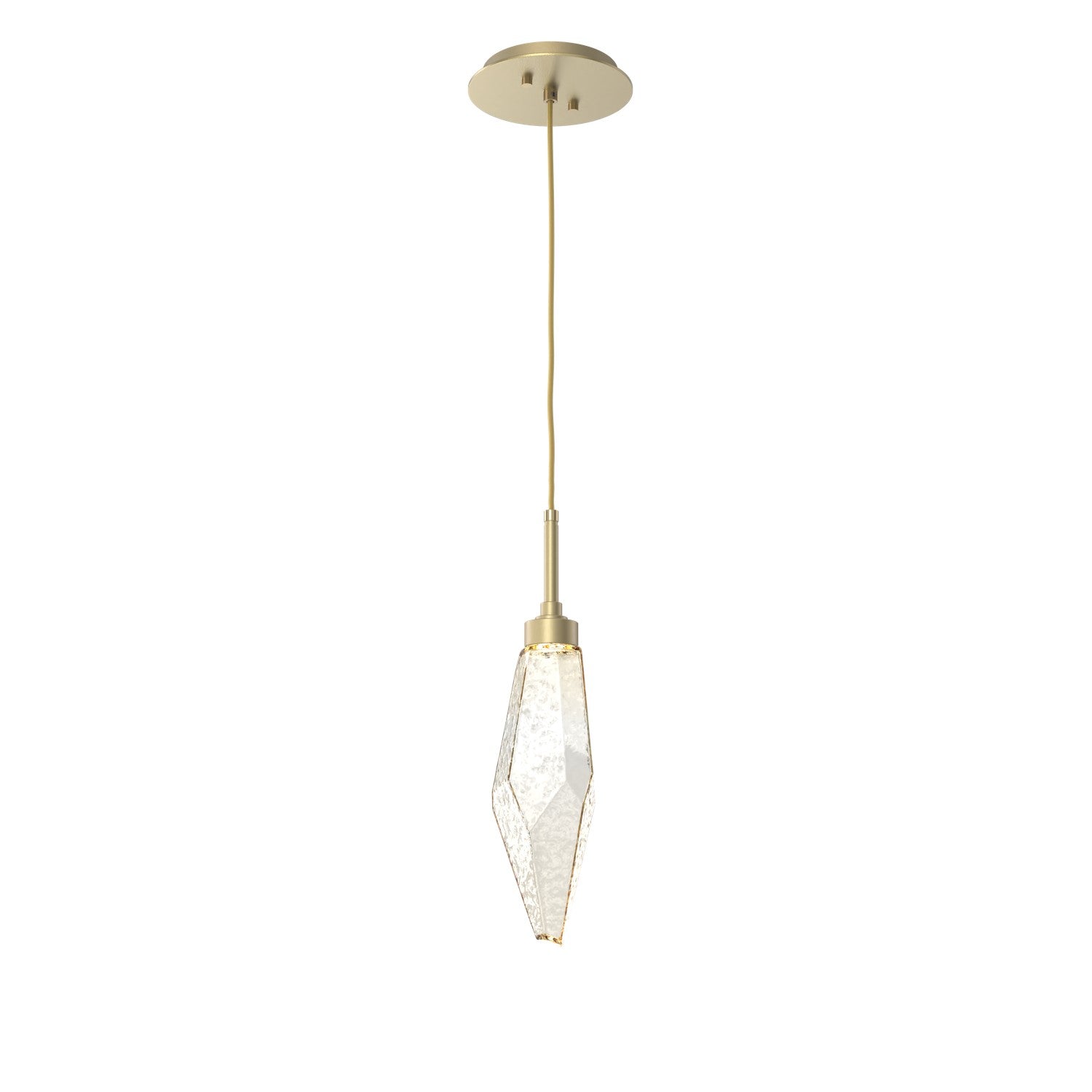 Hammerton Studio - LAB0050-15-GB-CA-C01-L1 - LED Pendant - Rock Crystal - Gilded Brass