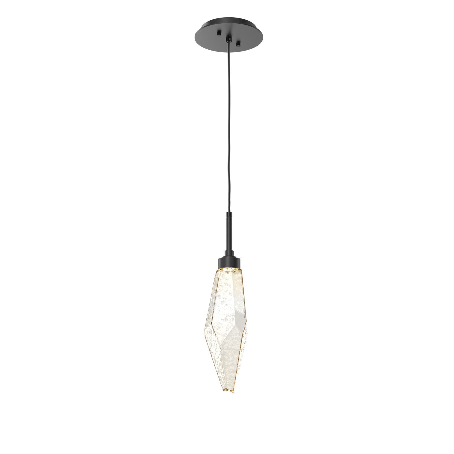 Hammerton Studio - LAB0050-15-MB-CA-C01-L3 - LED Pendant - Rock Crystal - Matte Black