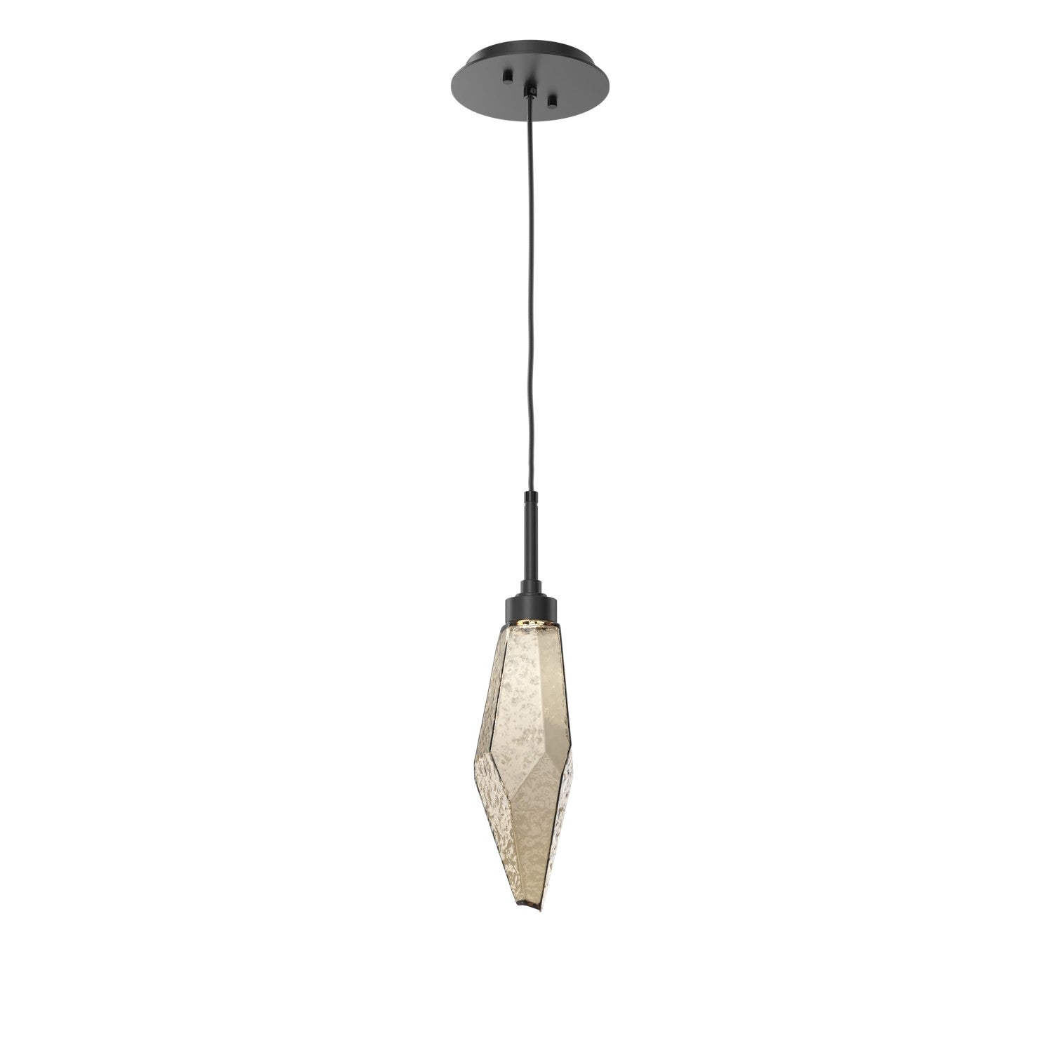 Hammerton Studio - LAB0050-15-MB-CB-C01-L1 - LED Pendant - Rock Crystal - Matte Black