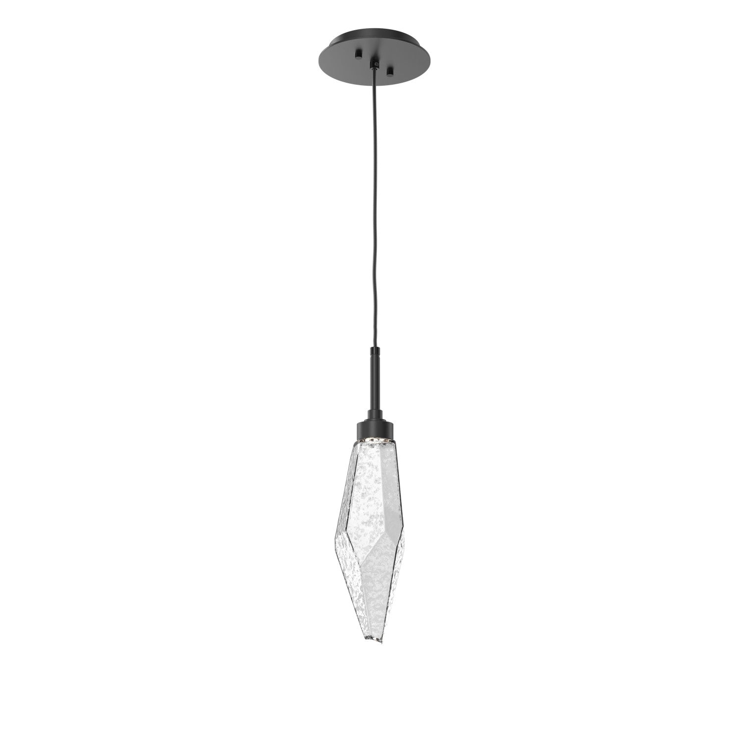 Hammerton Studio - LAB0050-15-MB-CC-C01-L3 - LED Pendant - Rock Crystal - Matte Black