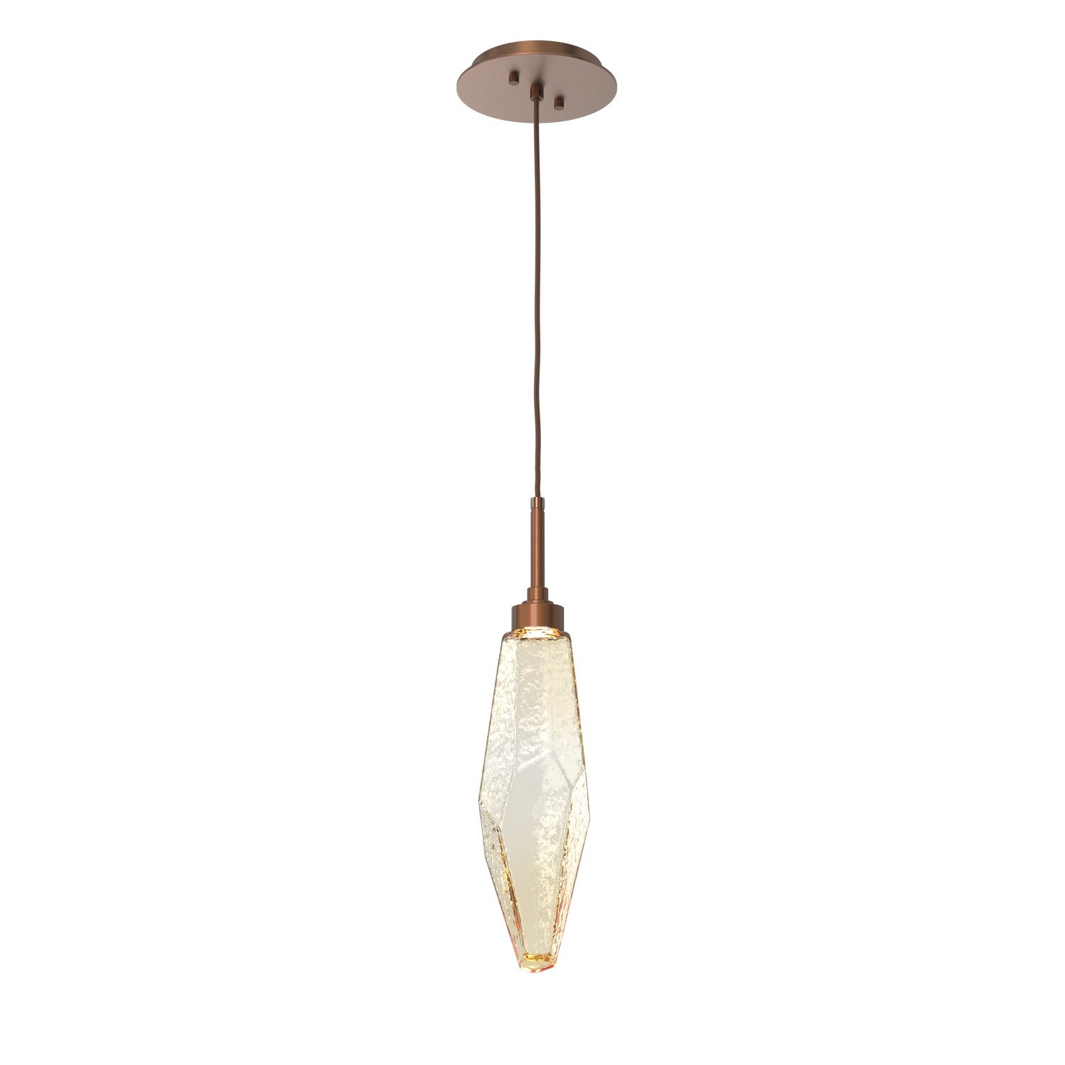 Hammerton Studio - LAB0050-17-BB-CA-C01-L3 - LED Pendant - Rock Crystal - Burnished Bronze