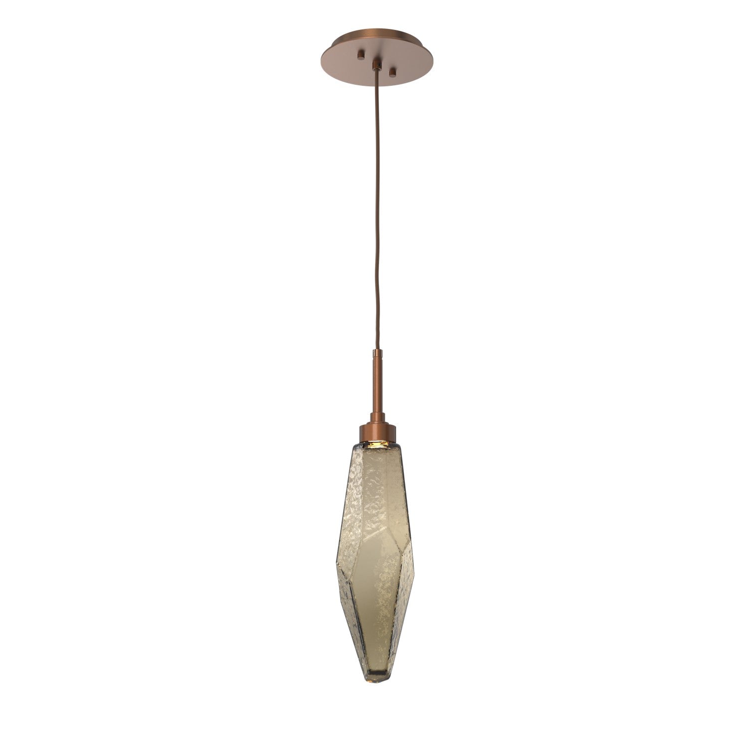 Hammerton Studio - LAB0050-17-BB-CB-C01-L3 - LED Pendant - Rock Crystal - Burnished Bronze