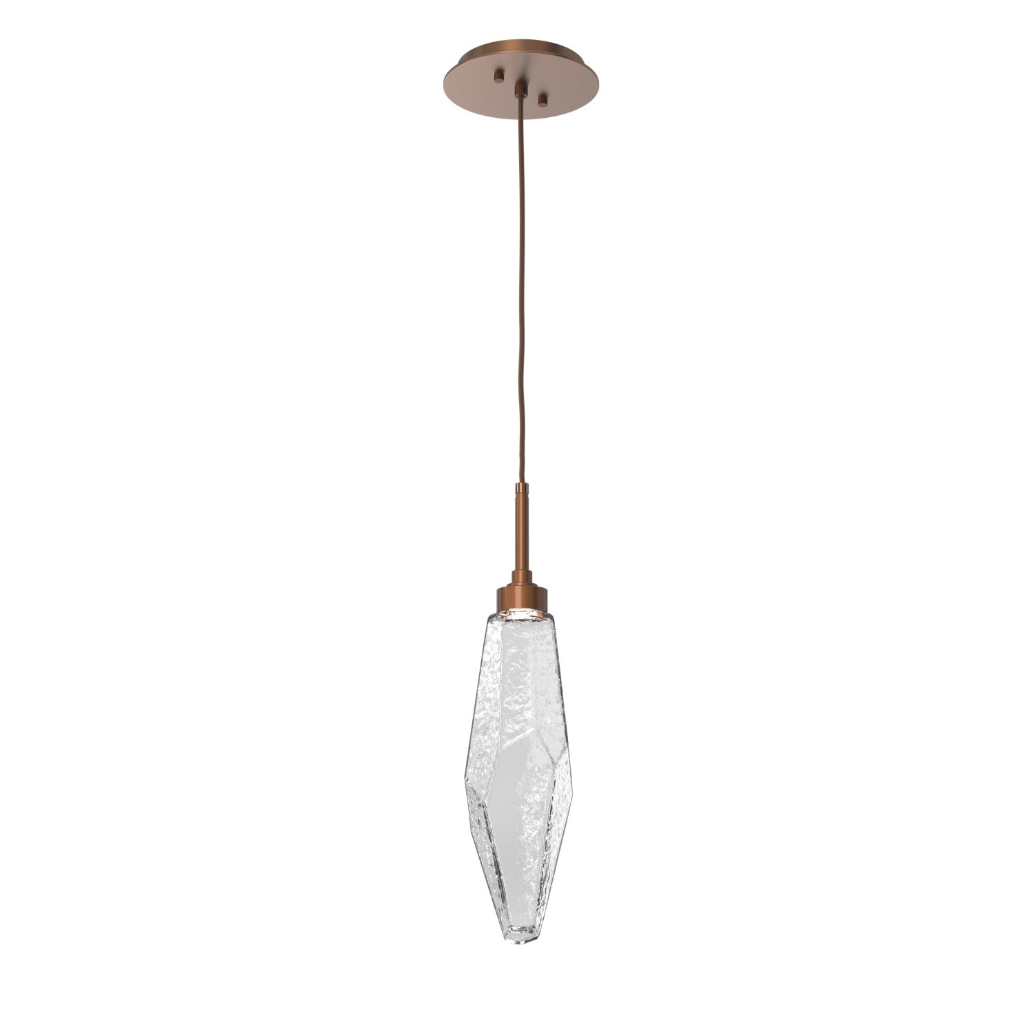 Hammerton Studio - LAB0050-17-BB-CC-C01-L3 - LED Pendant - Rock Crystal - Burnished Bronze