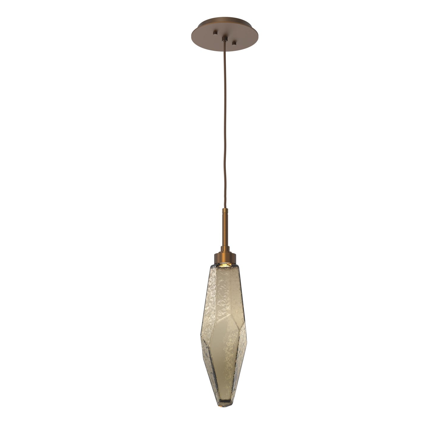 Hammerton Studio - LAB0050-17-FB-CB-C01-L1 - LED Pendant - Rock Crystal - Flat Bronze