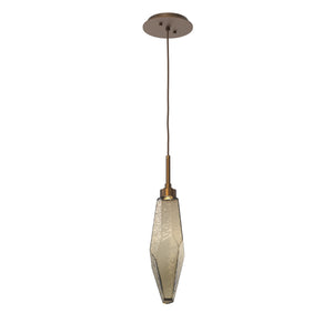 Hammerton Studio - LAB0050-17-FB-CB-C01-L3 - LED Pendant - Rock Crystal - Flat Bronze