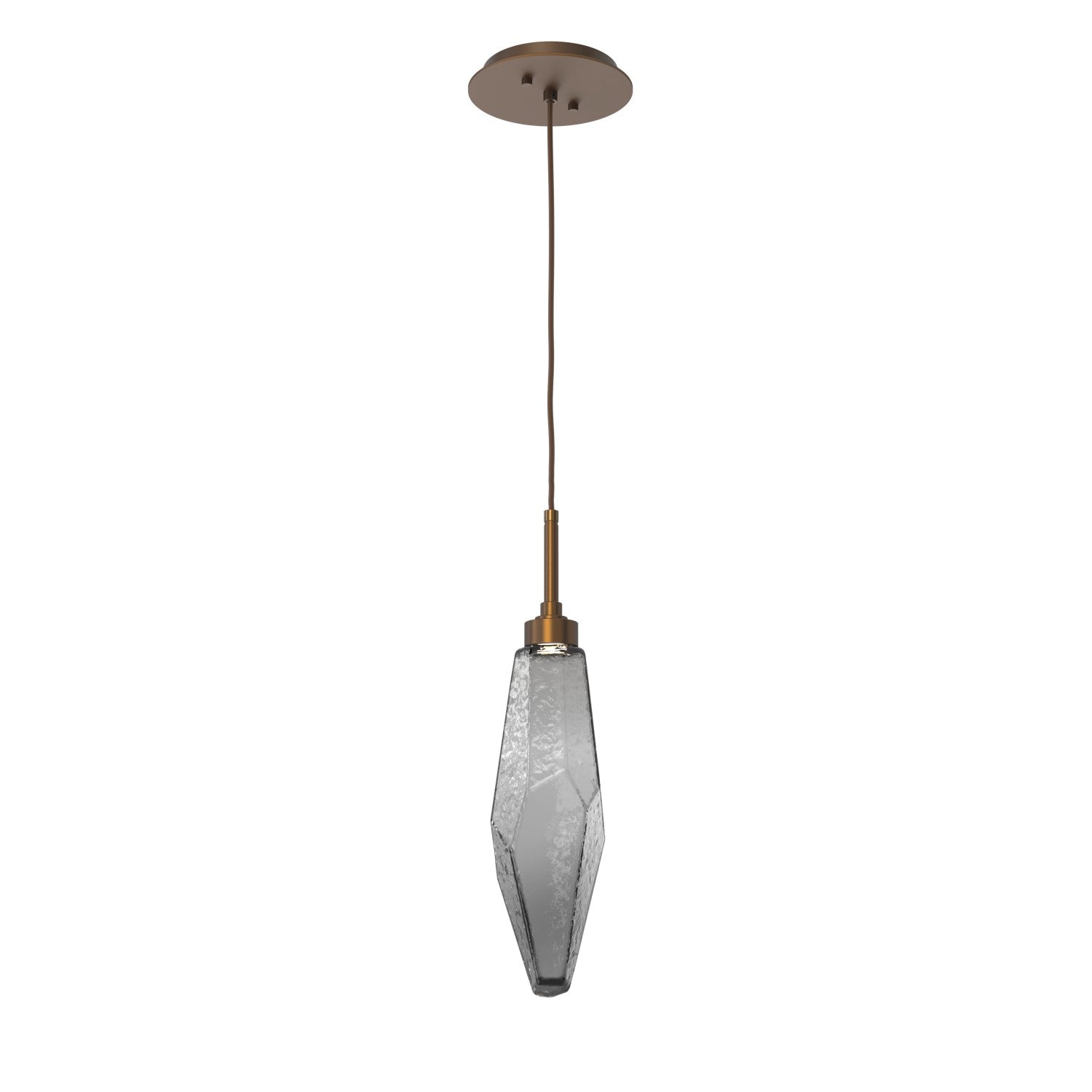Hammerton Studio - LAB0050-17-FB-CS-C01-L1 - LED Pendant - Rock Crystal - Flat Bronze