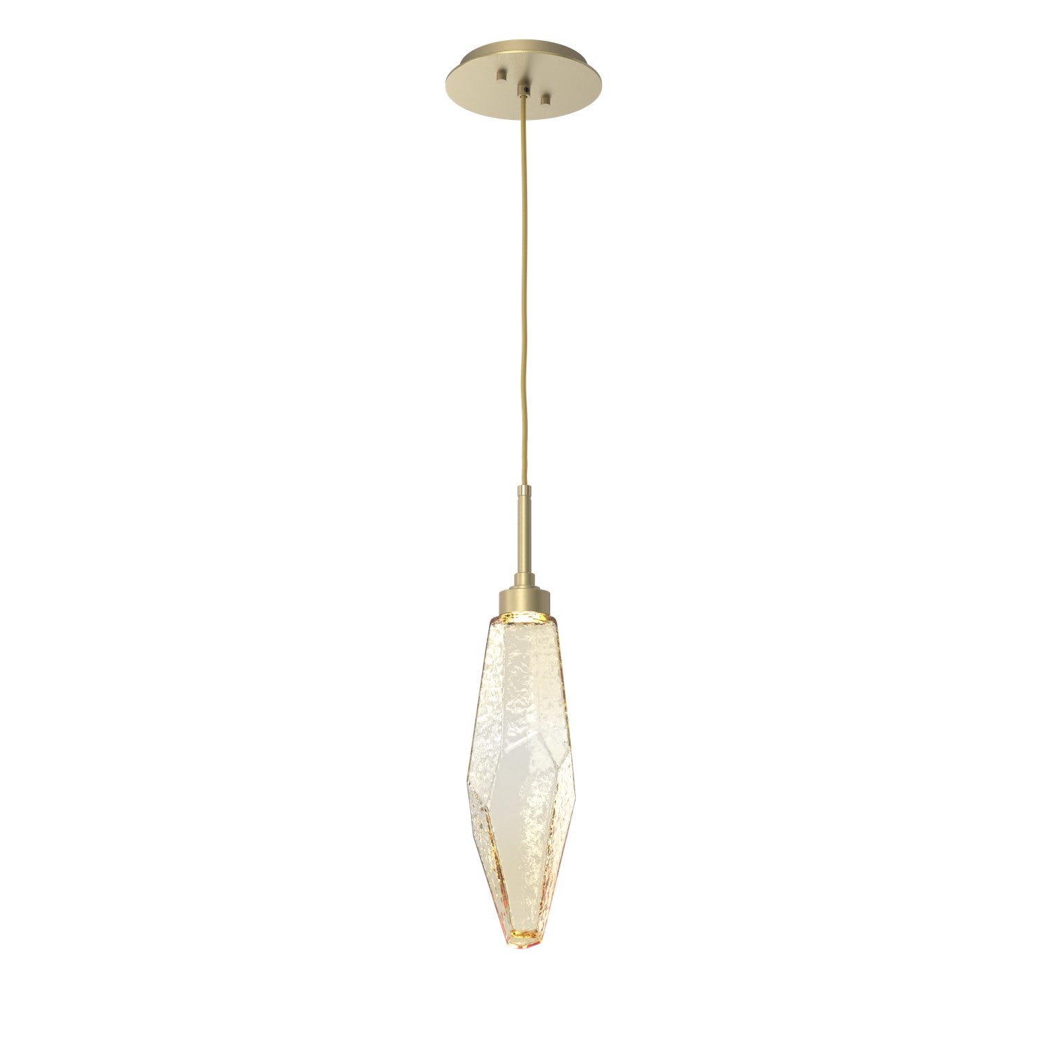 Hammerton Studio - LAB0050-17-GB-CA-C01-L1 - LED Pendant - Rock Crystal - Gilded Brass