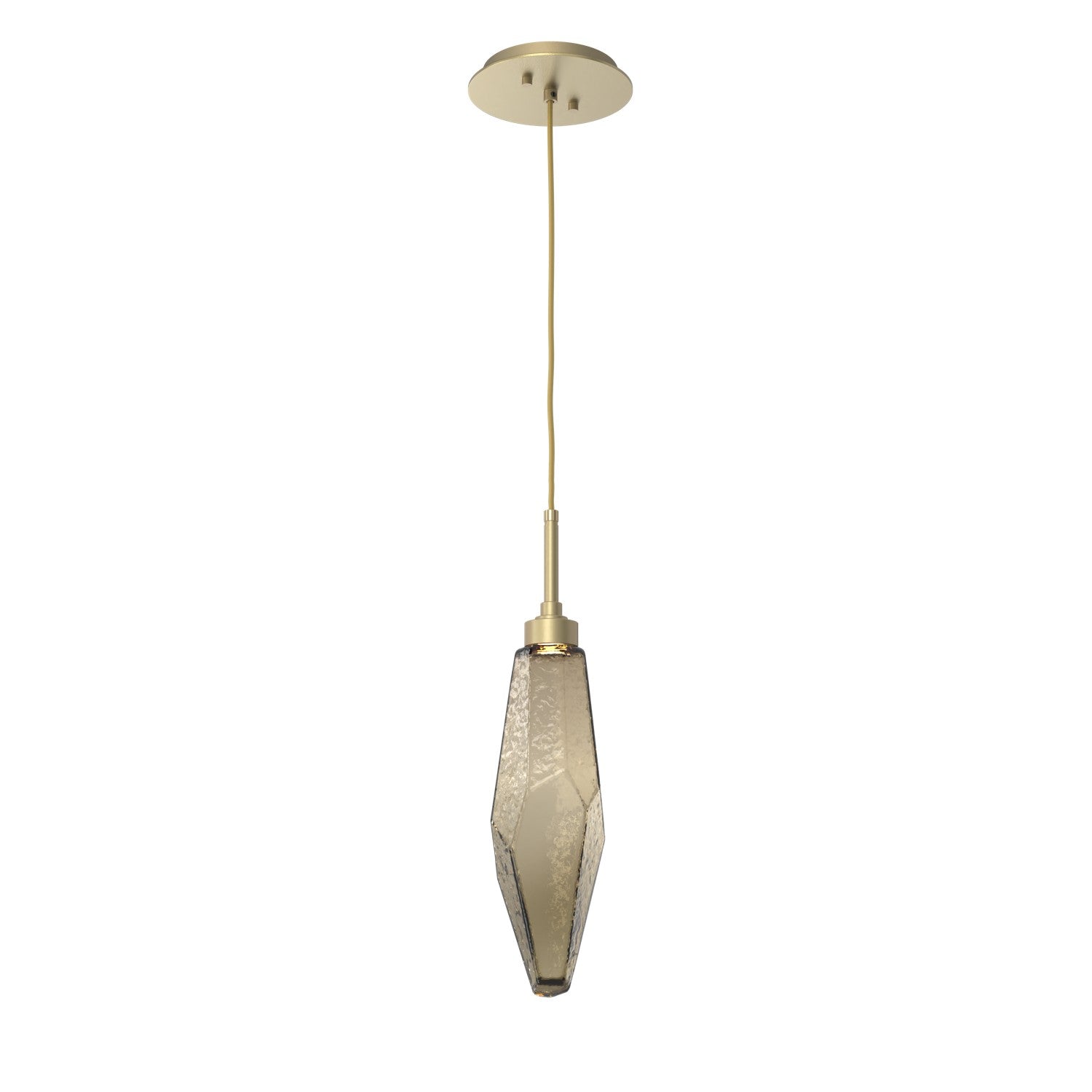 Hammerton Studio - LAB0050-17-GB-CB-C01-L1 - LED Pendant - Rock Crystal - Gilded Brass