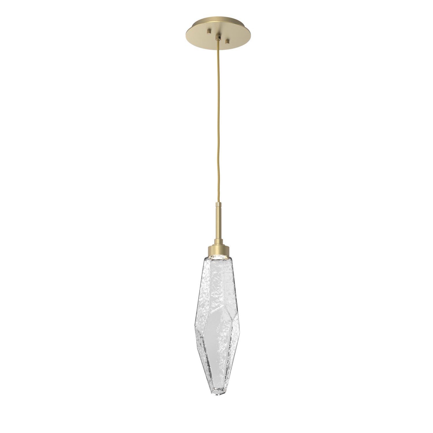 Hammerton Studio - LAB0050-17-GB-CC-C01-L1 - LED Pendant - Rock Crystal - Gilded Brass