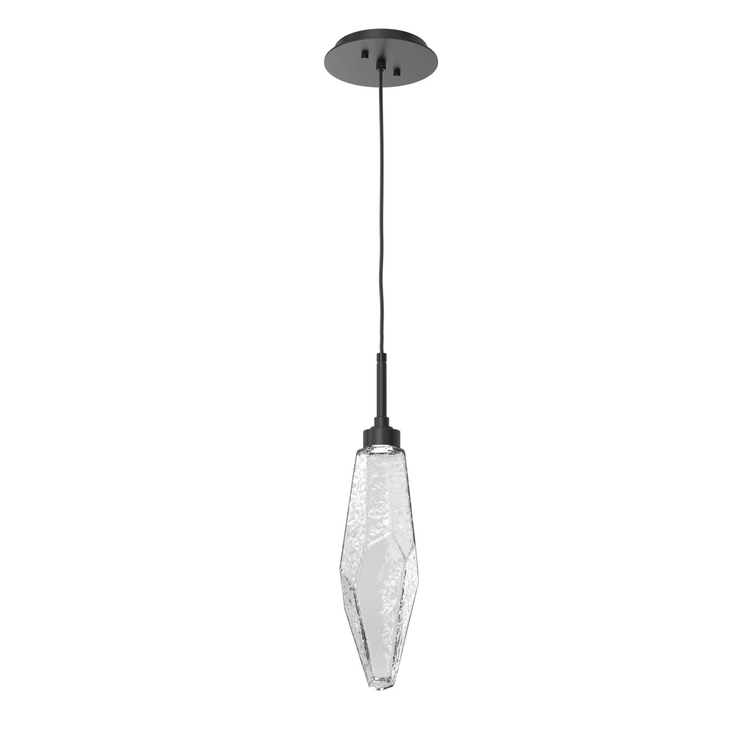 Hammerton Studio - LAB0050-17-MB-CC-C01-L3 - LED Pendant - Rock Crystal - Matte Black