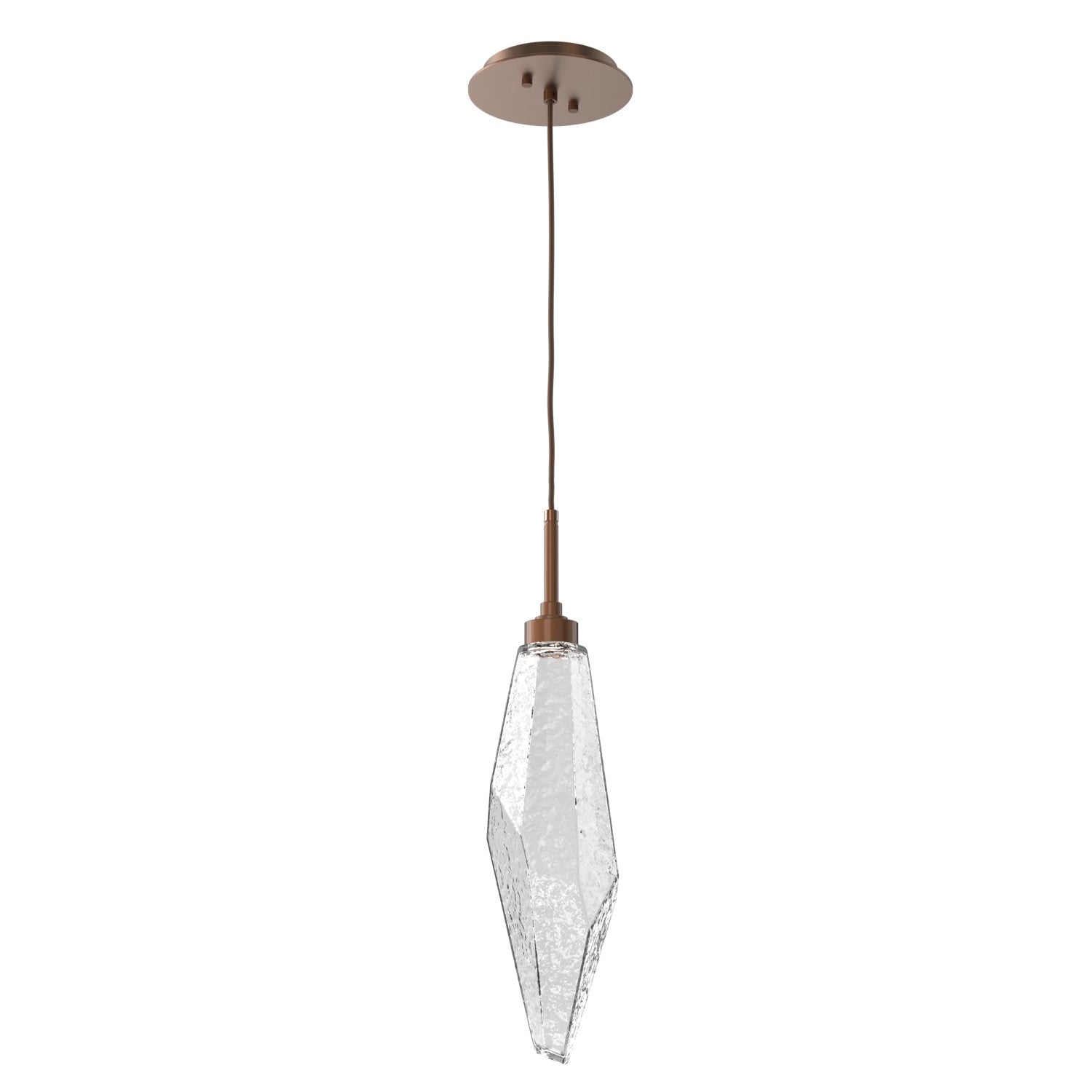 Hammerton Studio - LAB0050-19-BB-CC-C01-L3 - LED Pendant - Rock Crystal - Burnished Bronze