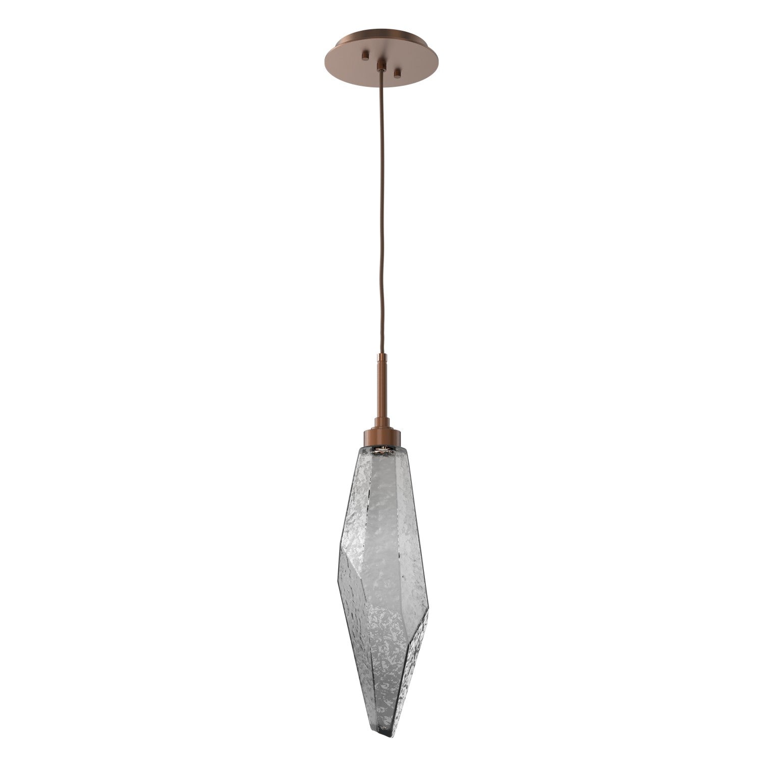 Hammerton Studio - LAB0050-19-BB-CS-C01-L1 - LED Pendant - Rock Crystal - Burnished Bronze