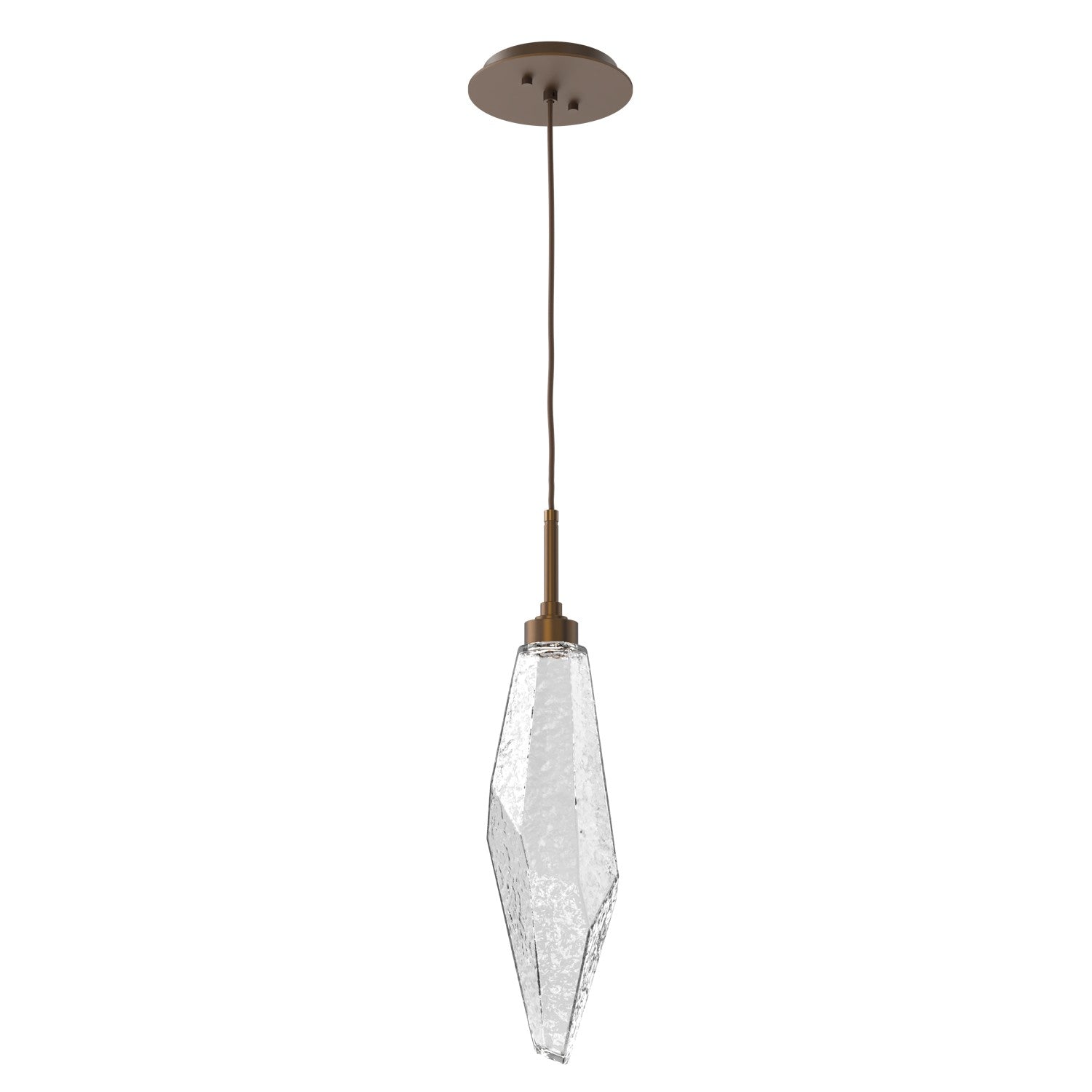 Hammerton Studio - LAB0050-19-FB-CC-C01-L1 - LED Pendant - Rock Crystal - Flat Bronze