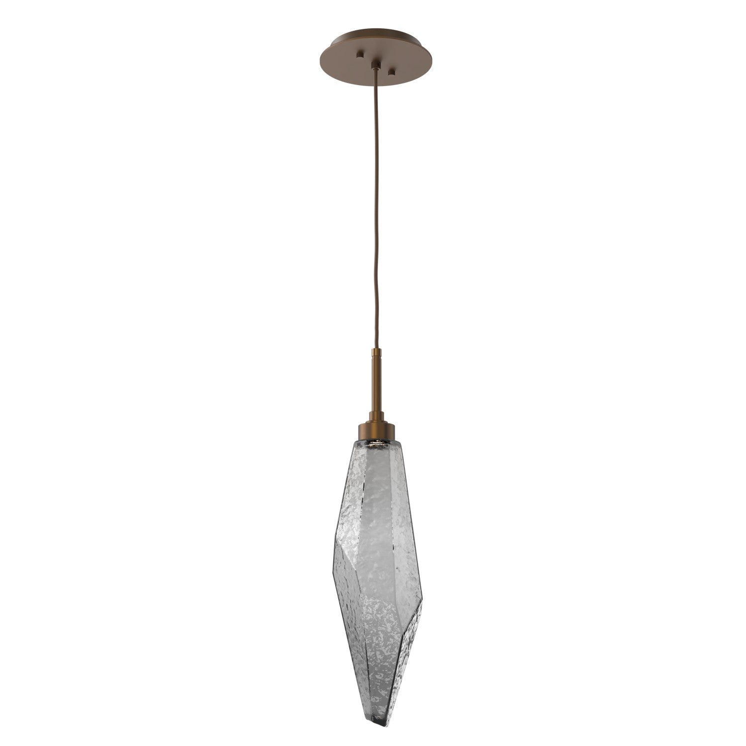Hammerton Studio - LAB0050-19-FB-CS-C01-L1 - LED Pendant - Rock Crystal - Flat Bronze