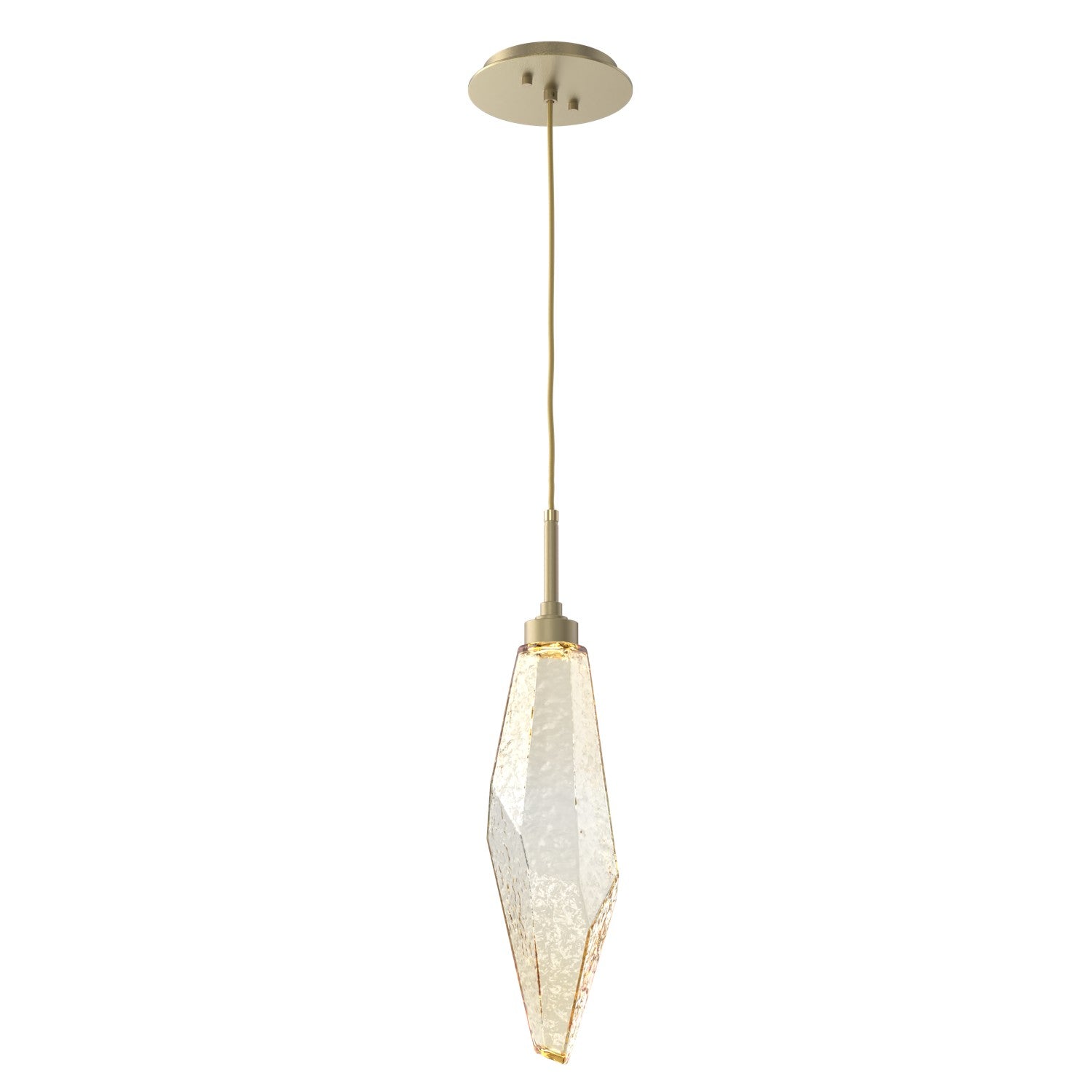Hammerton Studio - LAB0050-19-GB-CA-C01-L1 - LED Pendant - Rock Crystal - Gilded Brass
