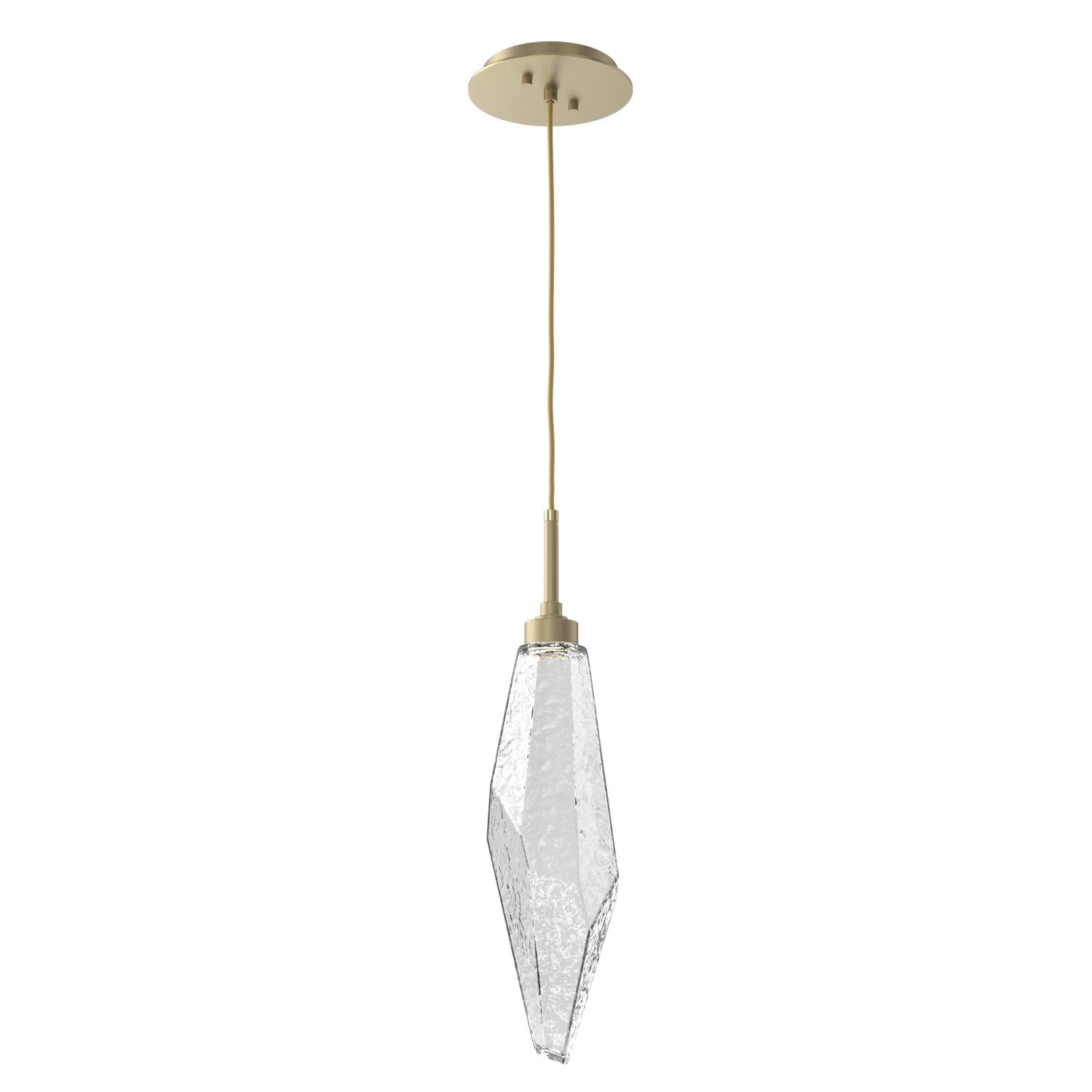 Hammerton Studio - LAB0050-19-GB-CC-C01-L1 - LED Pendant - Rock Crystal - Gilded Brass