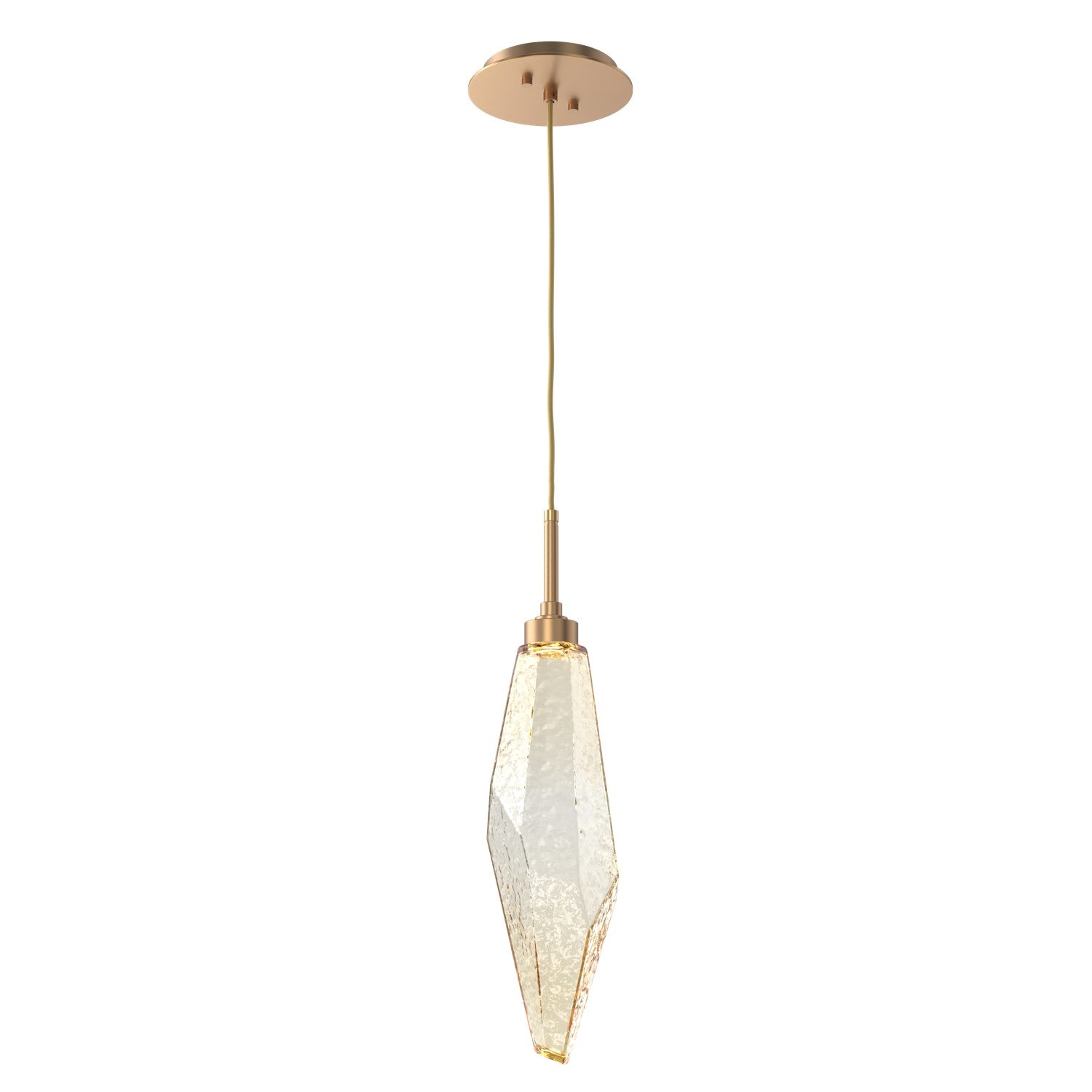 Hammerton Studio - LAB0050-19-NB-CA-C01-L1 - LED Pendant - Rock Crystal - Novel Brass