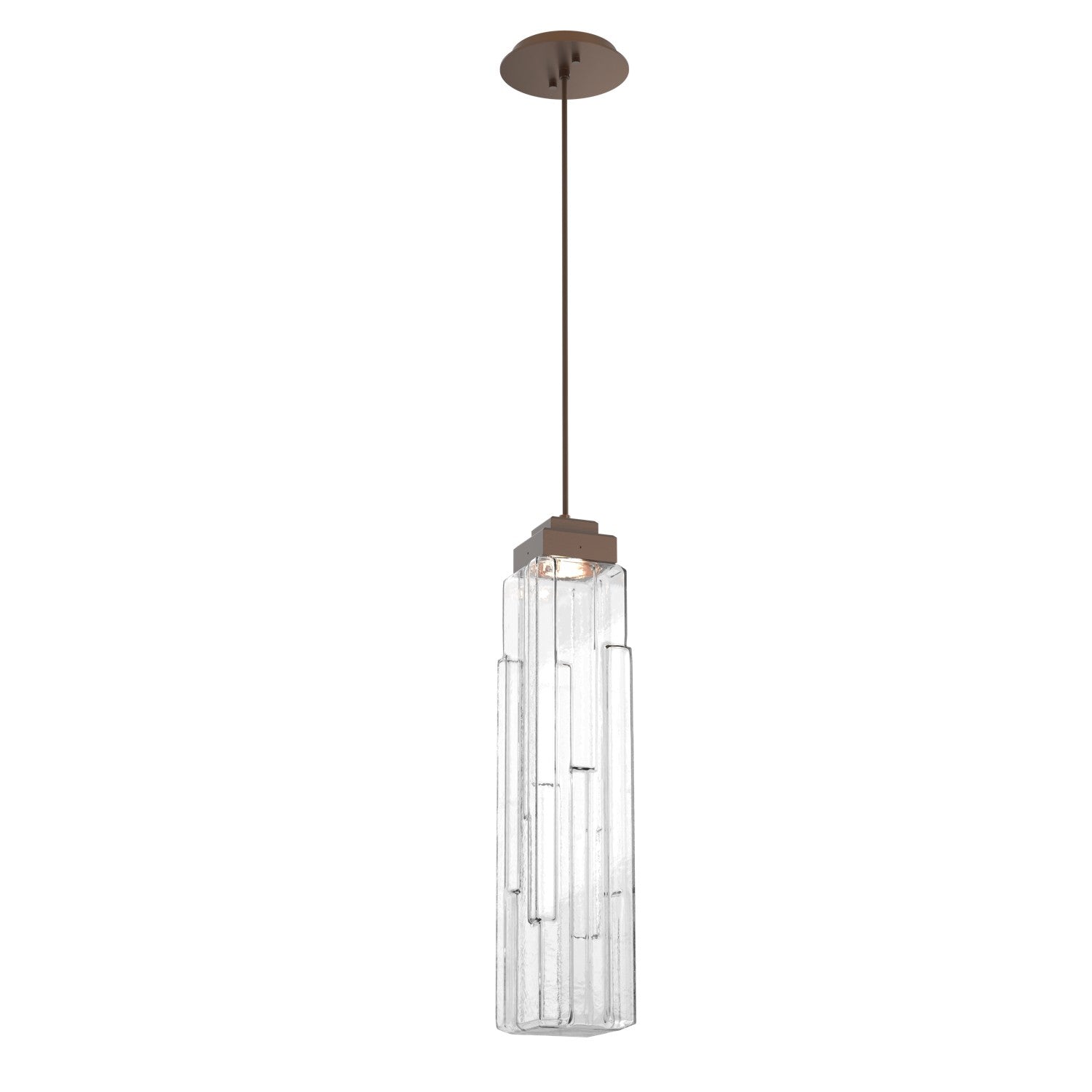 Hammerton Studio - LAB0056-01-BB-LC-C01-L3 - LED Pendant - Ledgestone - Burnished Bronze