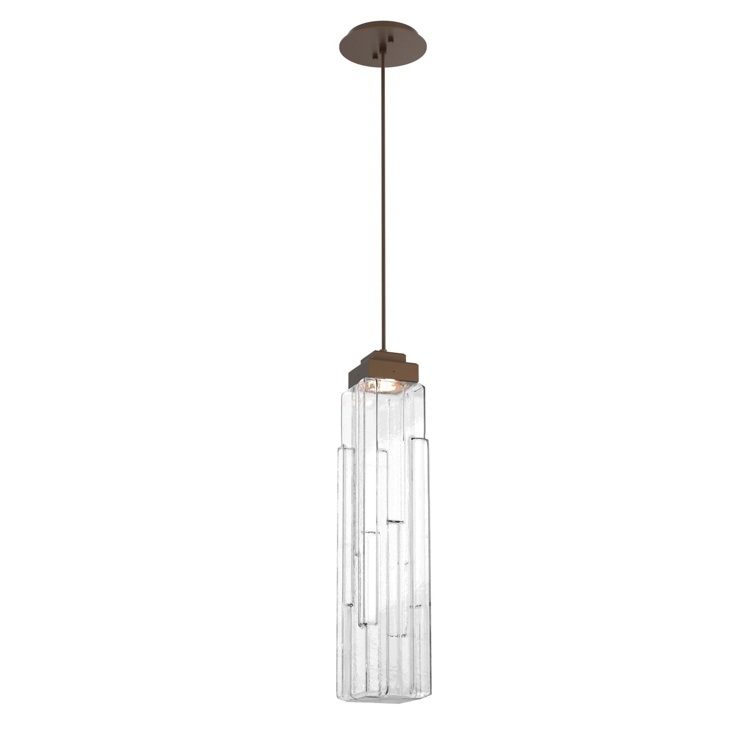 Hammerton Studio - LAB0056-01-FB-LC-C01-L3 - LED Pendant - Ledgestone - Flat Bronze