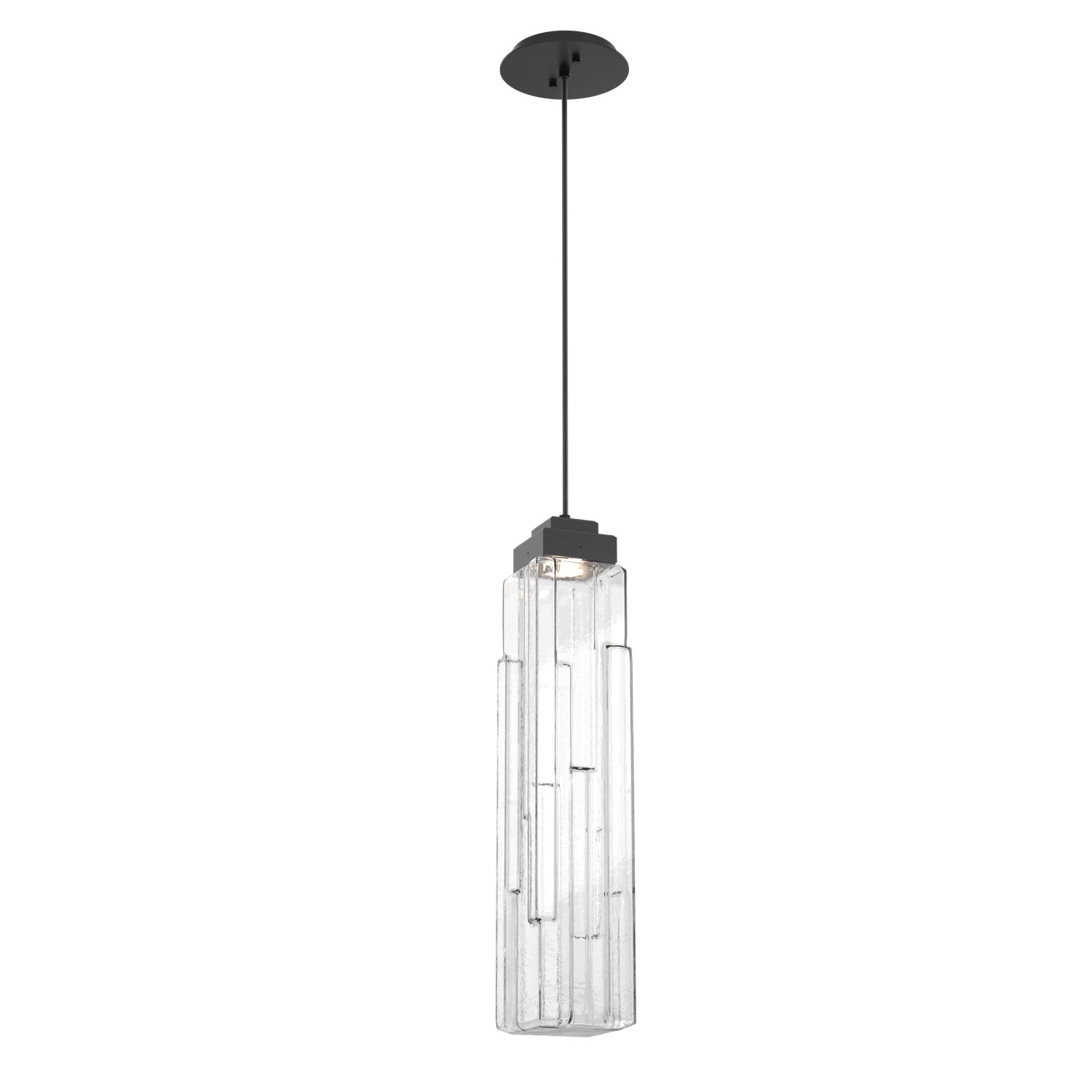 Hammerton Studio - LAB0056-01-MB-LC-C01-L3 - LED Pendant - Ledgestone - Matte Black