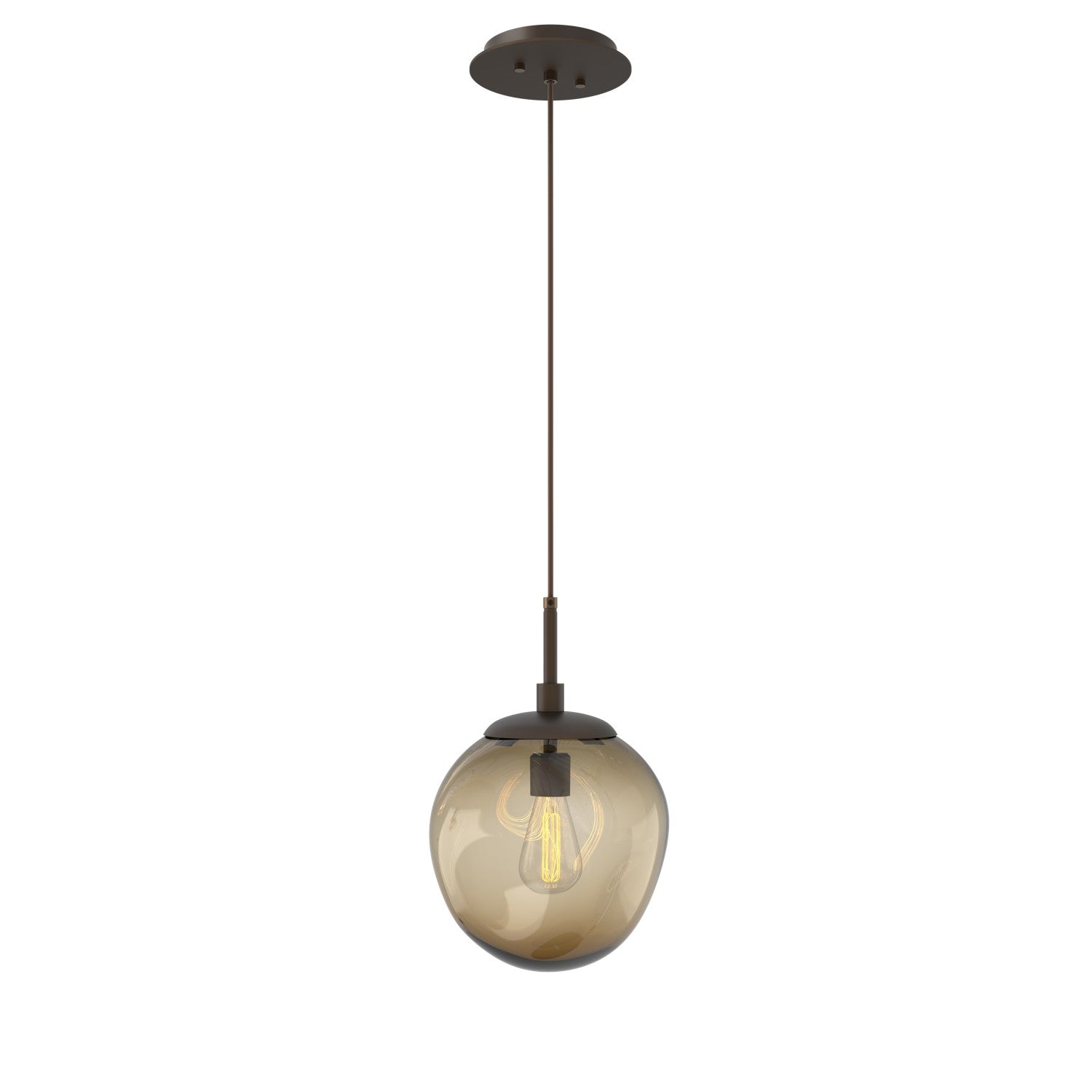 Hammerton Studio - LAB0062-01-FB-B-C01-E2 - One Light Pendant - Aster - Flat Bronze