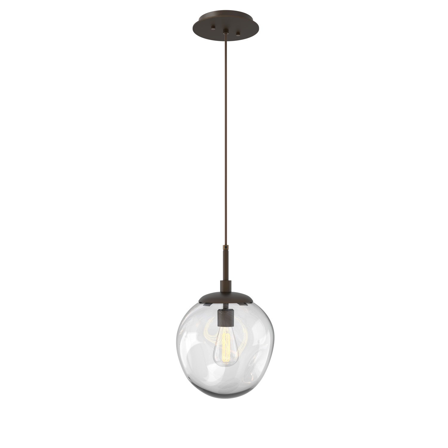 Hammerton Studio - LAB0062-01-FB-C-C01-E2 - One Light Pendant - Aster - Flat Bronze