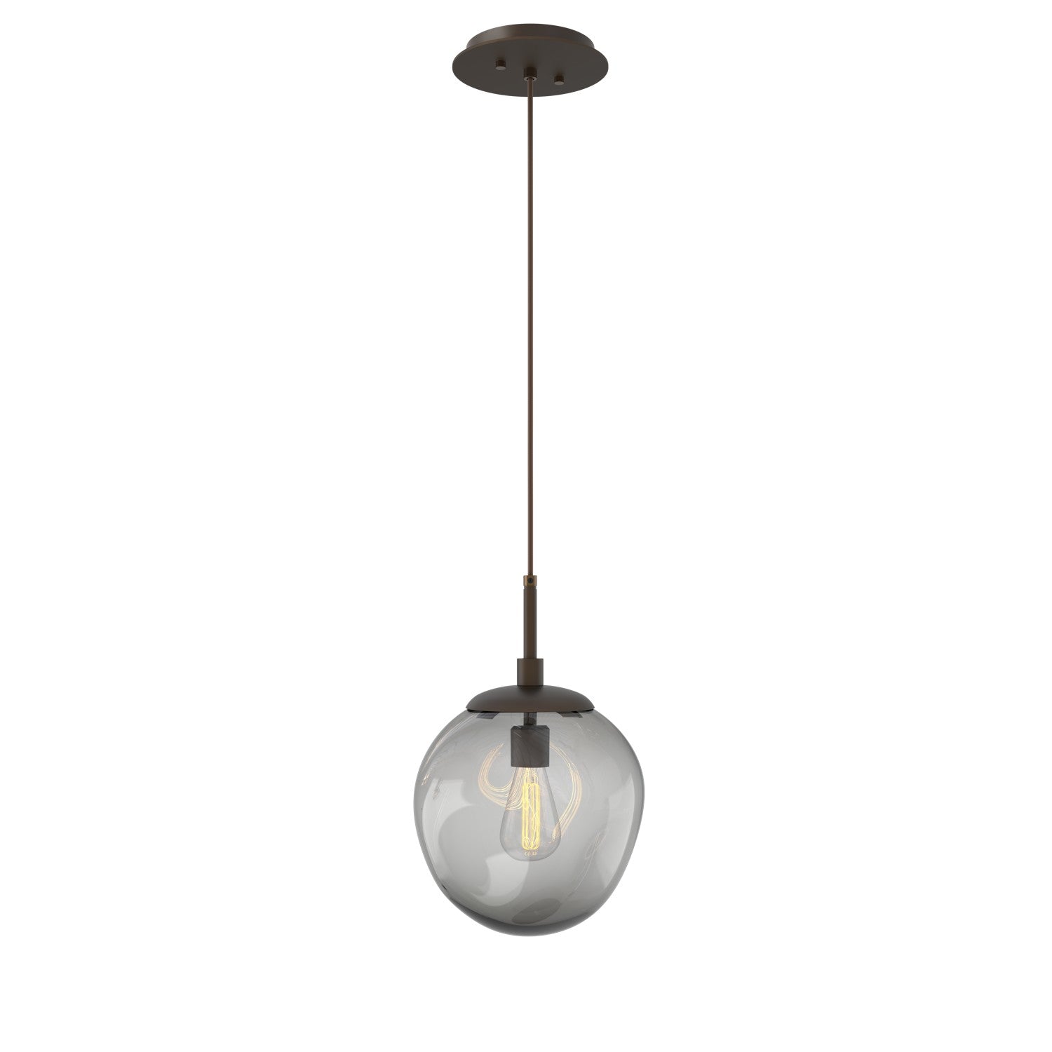 Hammerton Studio - LAB0062-01-FB-S-C01-E2 - One Light Pendant - Aster - Flat Bronze