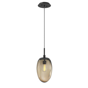 Hammerton Studio - LAB0063-01-MB-B-C01-E2 - One Light Pendant - Meteo - Matte Black