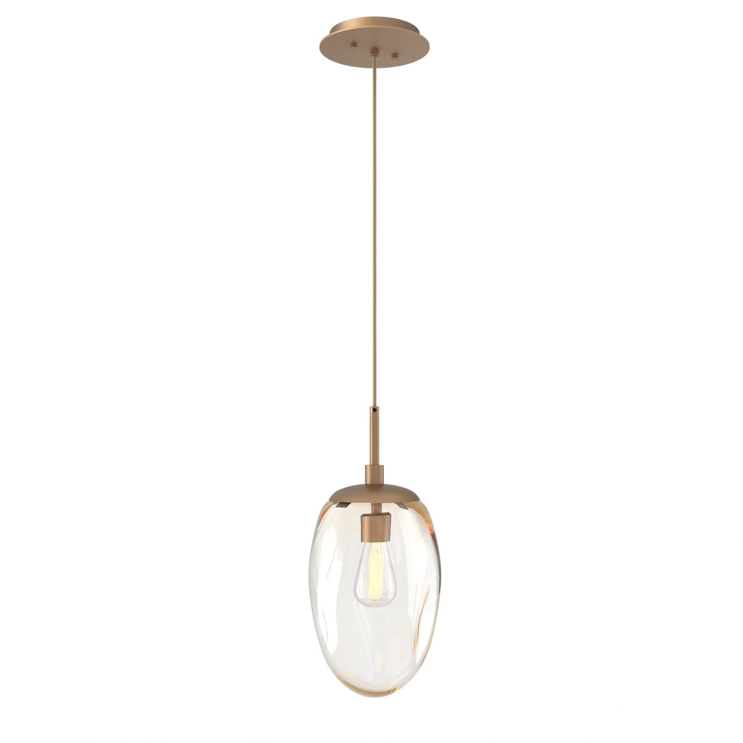 Hammerton Studio - LAB0063-01-NB-A-C01-E2 - One Light Pendant - Meteo - Novel Brass